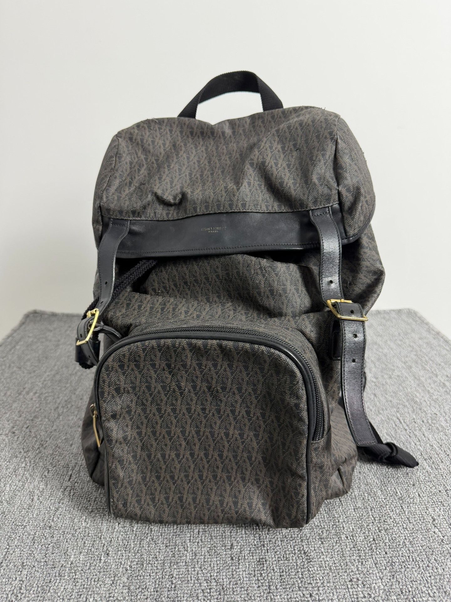 Saint Laurent Printed Drawstring Backpack