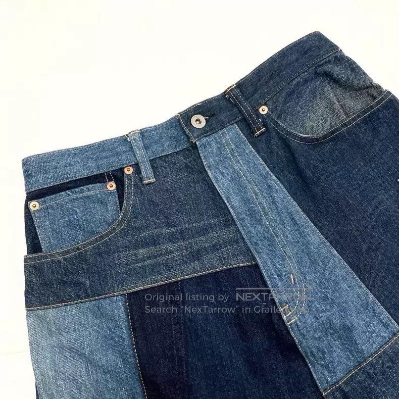 Junya Watanabe Junya Watanabe size S Denim patchwork wide-leg pants Size 24" / US 00 / IT 34 - 3 Thumbnail