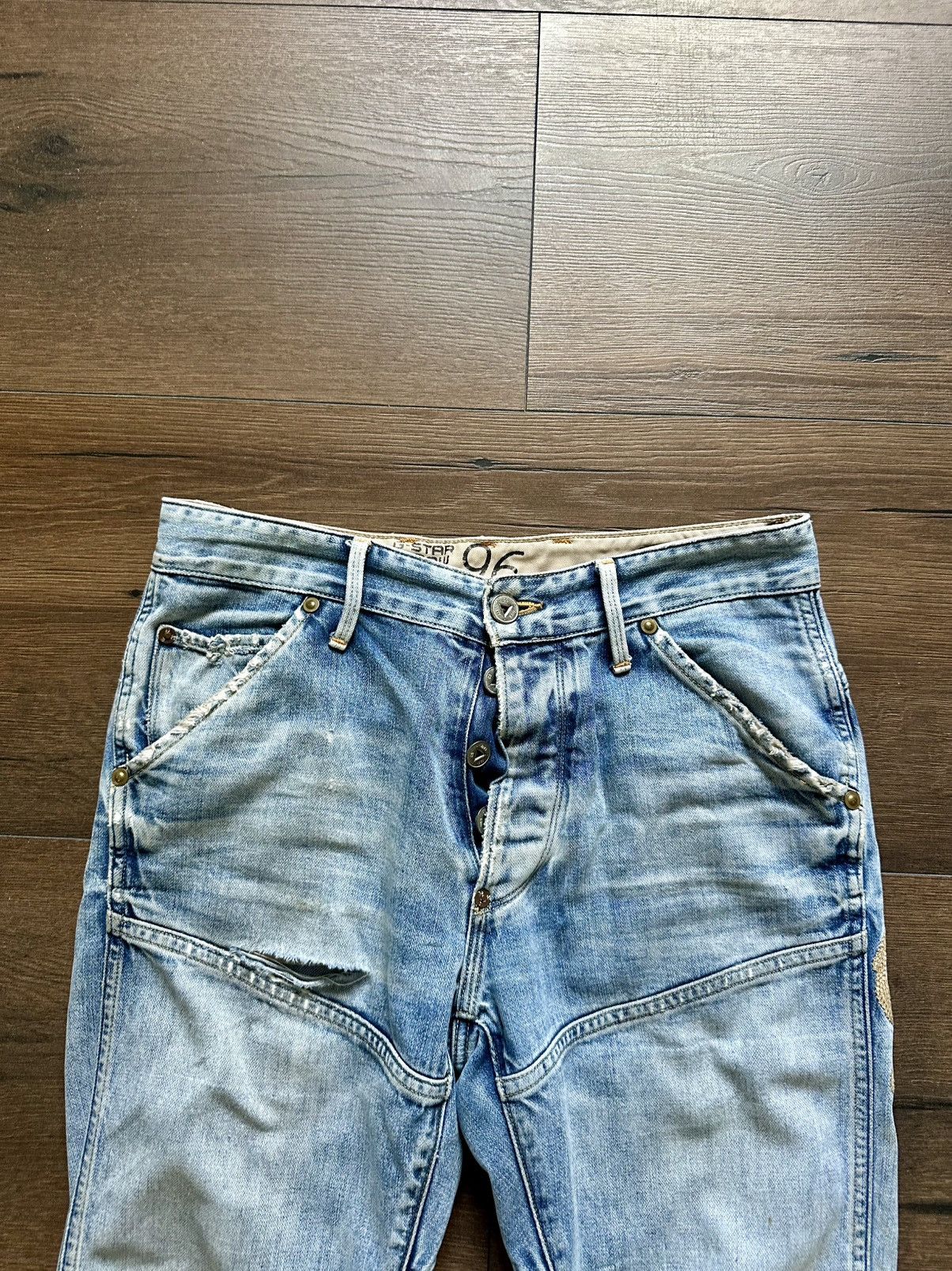 G-Star Vintage Gstar Raw Y2K Distressed Pants 96 Size US 34 / EU 50 - 10 Thumbnail