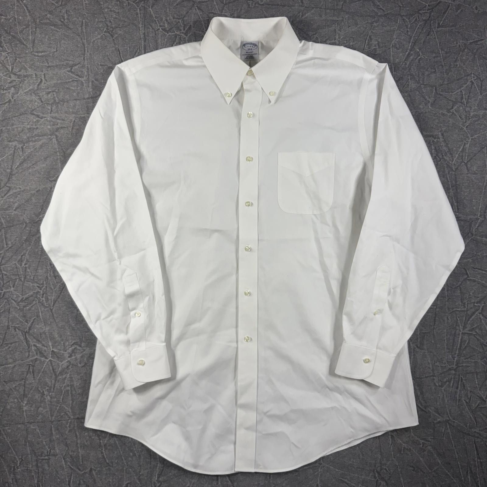 Brooks Brothers Brooks Brothers Shirt Men's 17 White Long Sleeve Button Down Size US L / EU 52-54 / 3 - 2 Thumbnail