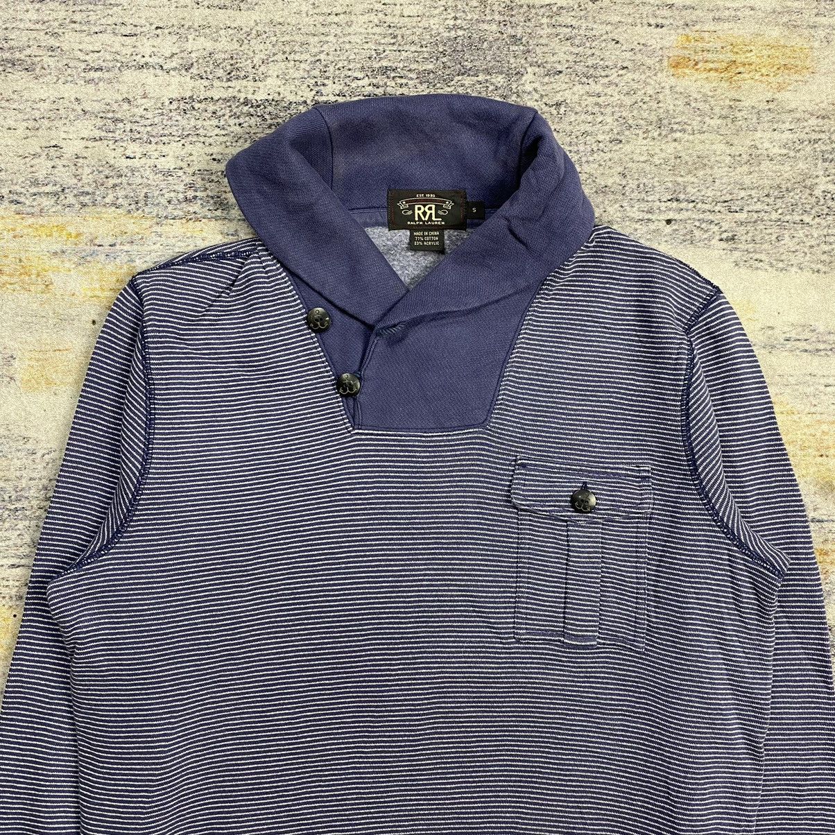 RRL Ralph Lauren × Vintage vintage 90s Rrl raph lauren shawl collar sweatshirt Size US S / EU 44-46 / 1 - 3 Thumbnail