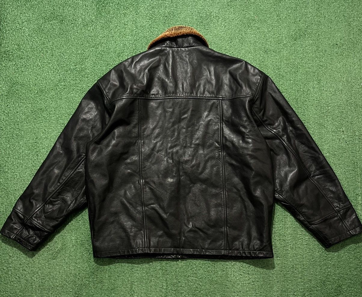 Leather × Vintage Real Leather Jacket Vintage Size US XL / EU 56 / 4 - 2 Thumbnail