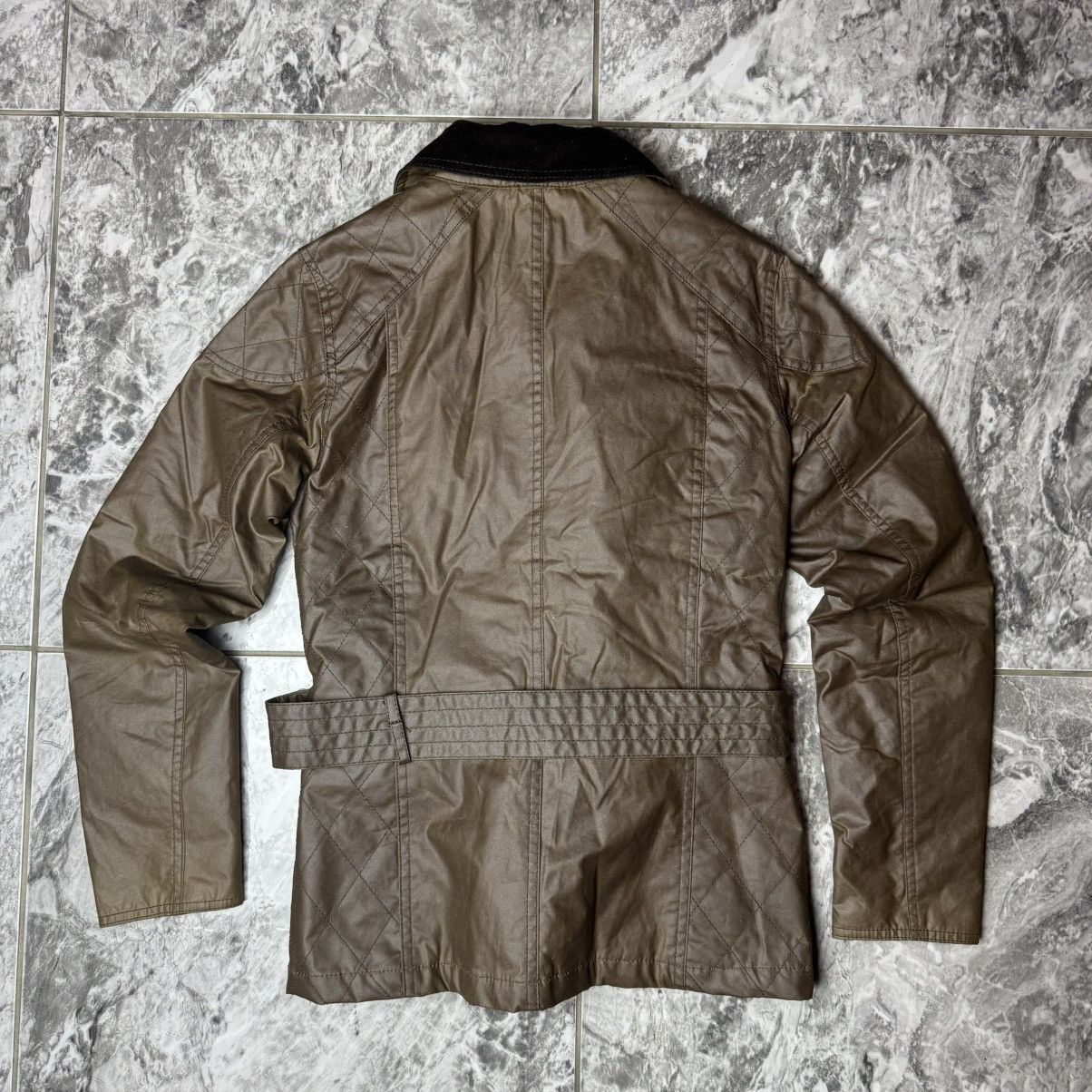 Barbour × Vintage Barbour Wax Jacket Quilted Brown Size 10 Size M / US 6-8 / IT 42-44 - 2 Thumbnail