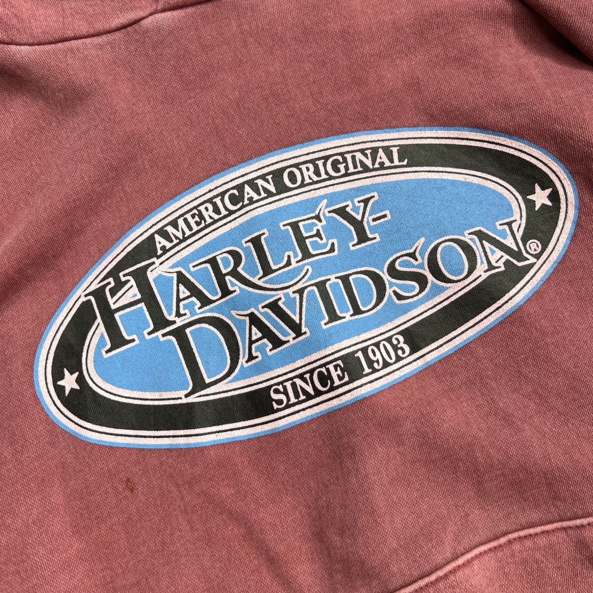 Harley Davidson 2000’s Washed Oversize Harley Davidson Hoodie Size US XL / EU 56 / 4 - 5 Thumbnail