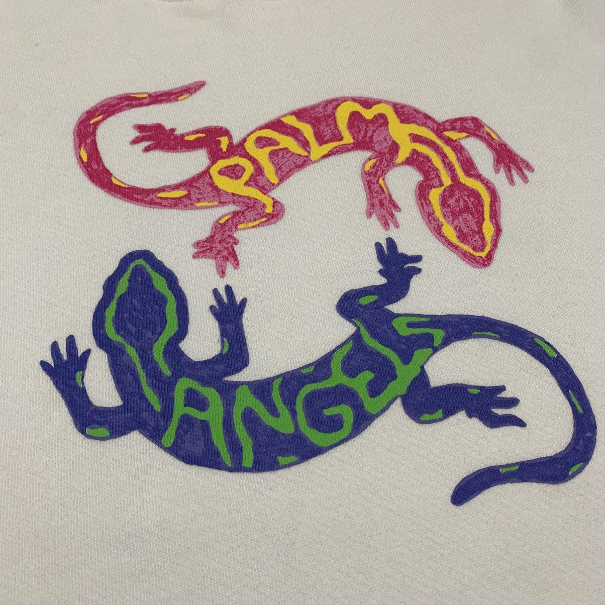 Palm Angels Palm Angels Large Gecko Graphic White Sweatshirt Crewneck Size US L / EU 52-54 / 3 - 4 Thumbnail