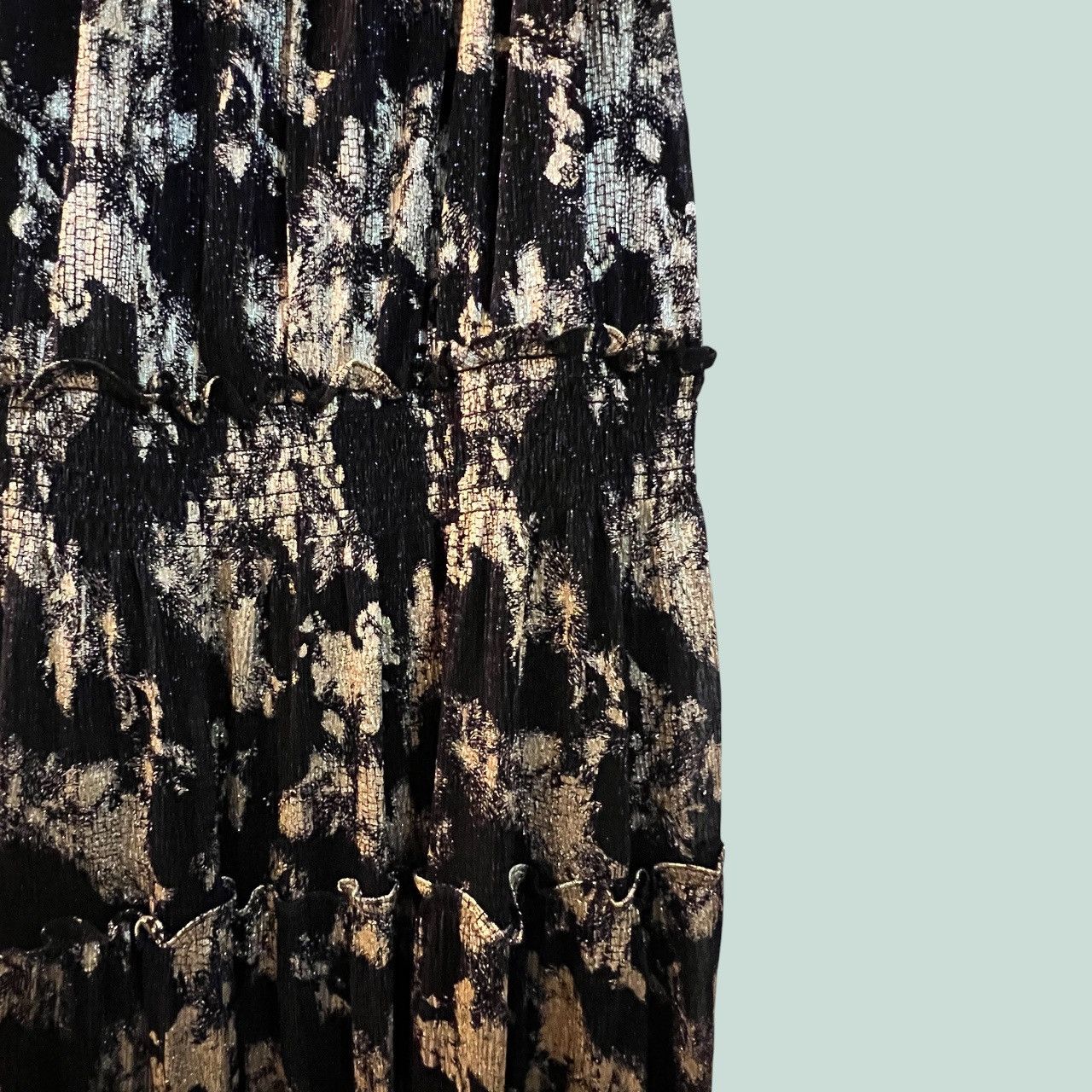 Other Taylor NY Black Gold Metallic Tiered Maxi Size M / US 6-8 / IT 42-44 - 2 Thumbnail