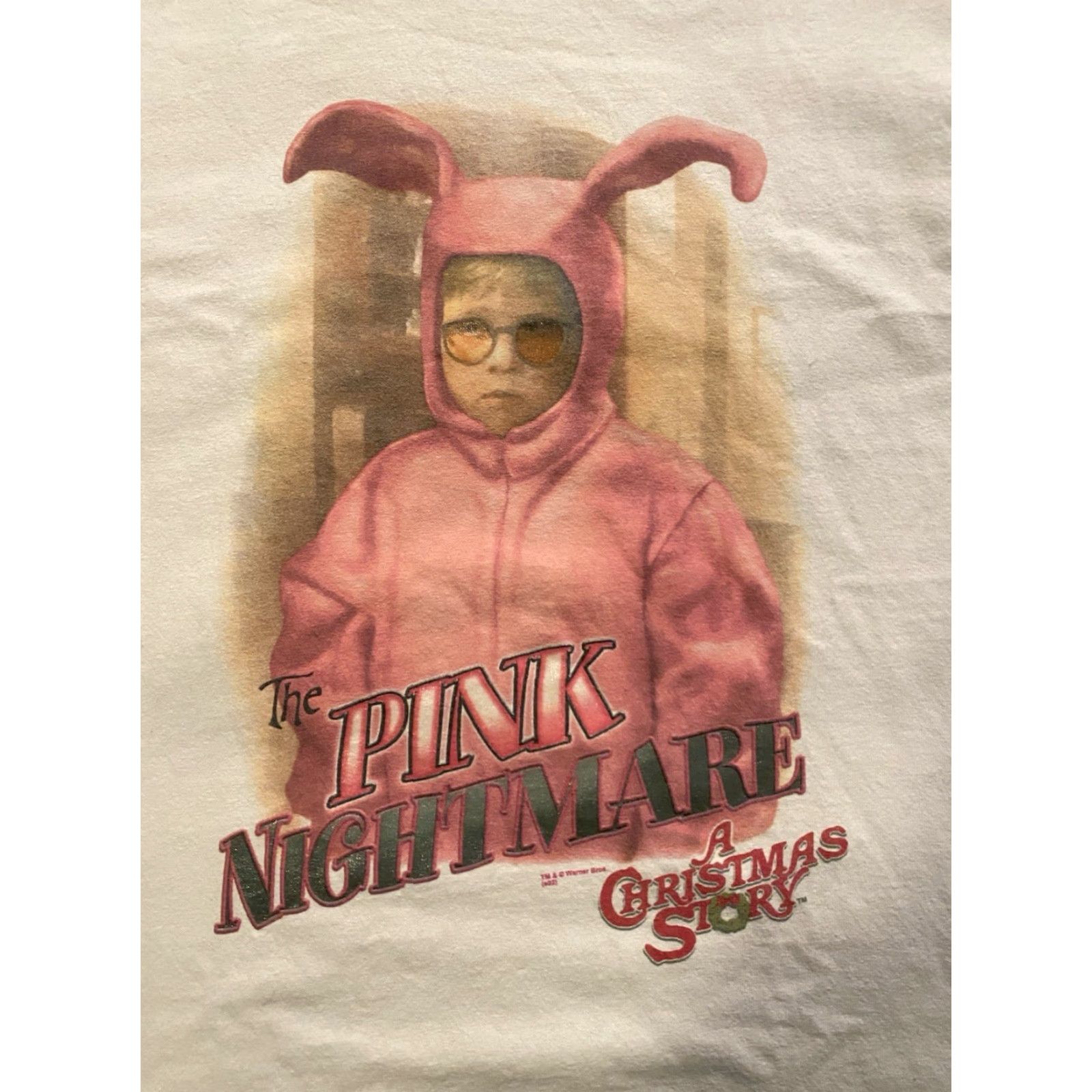 AAA VINTAGE Alstyle AAA Ringer T Shirt A Christmas Story The Pink Nightmare Men’s XL Shirt Unisex Adults White Cotton 90s Christmas Movie Girls Men’s XL Size US XL / EU 56 / 4 - 2 Thumbnail