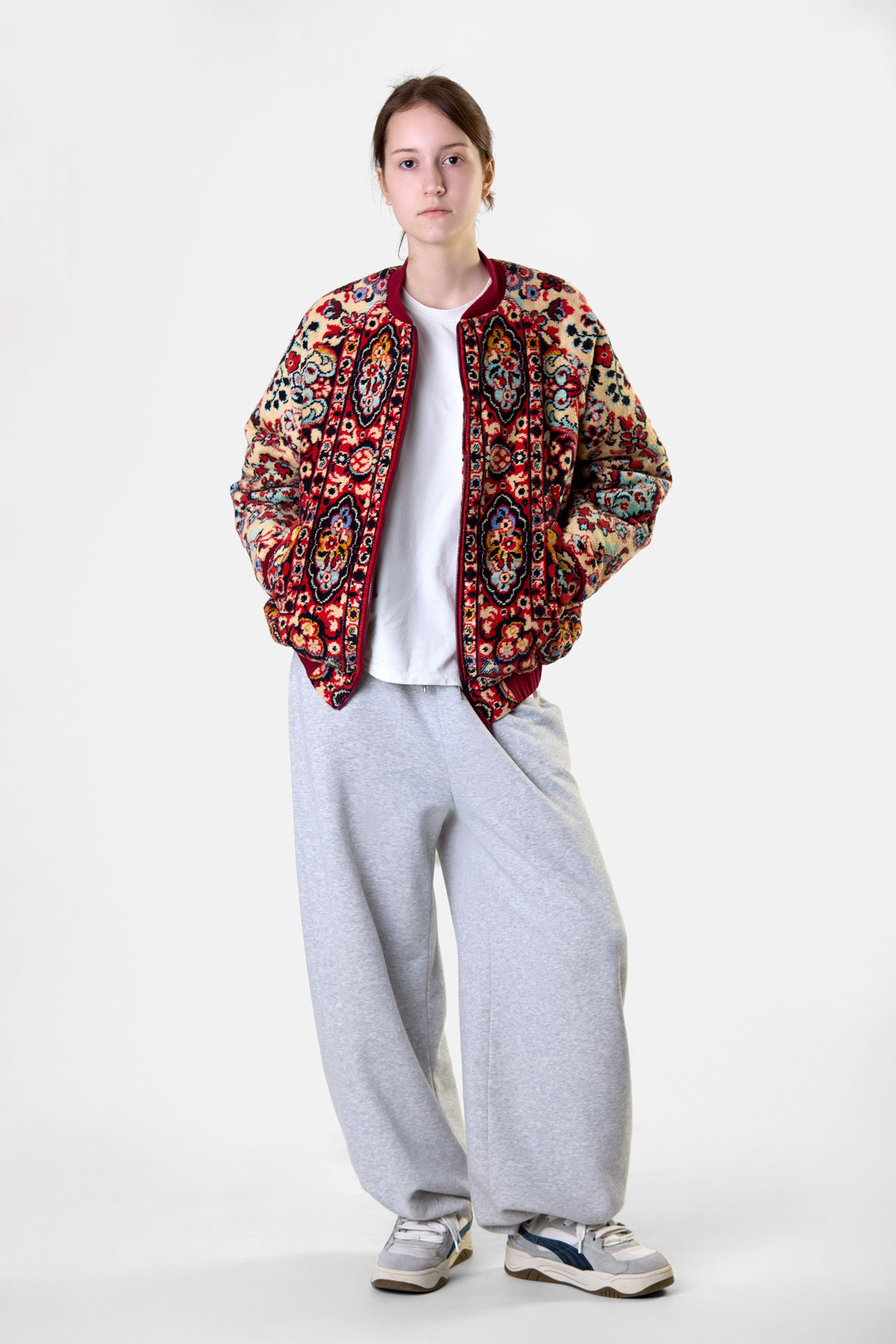 Other Handmade Vintage Carpet Bomber Jacket – Upcycled Size M / US 6-8 / IT 42-44 - 2 Thumbnail