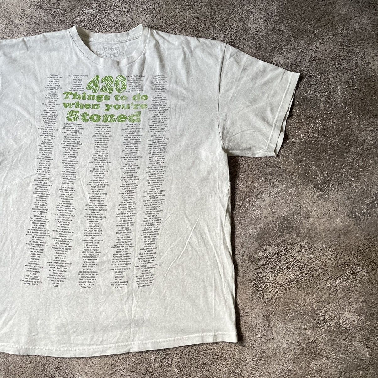 Vintage Vintage Y2K Sun Faded 420 Graphic Tee Cream Oversized XXL Size US XXL / EU 58 / 5 - 3 Thumbnail