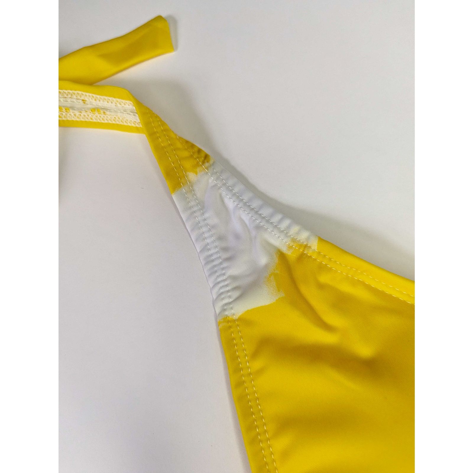 Other Jiro Yellow and White High Waisted Bikini Size ONE SIZE - 5 Thumbnail
