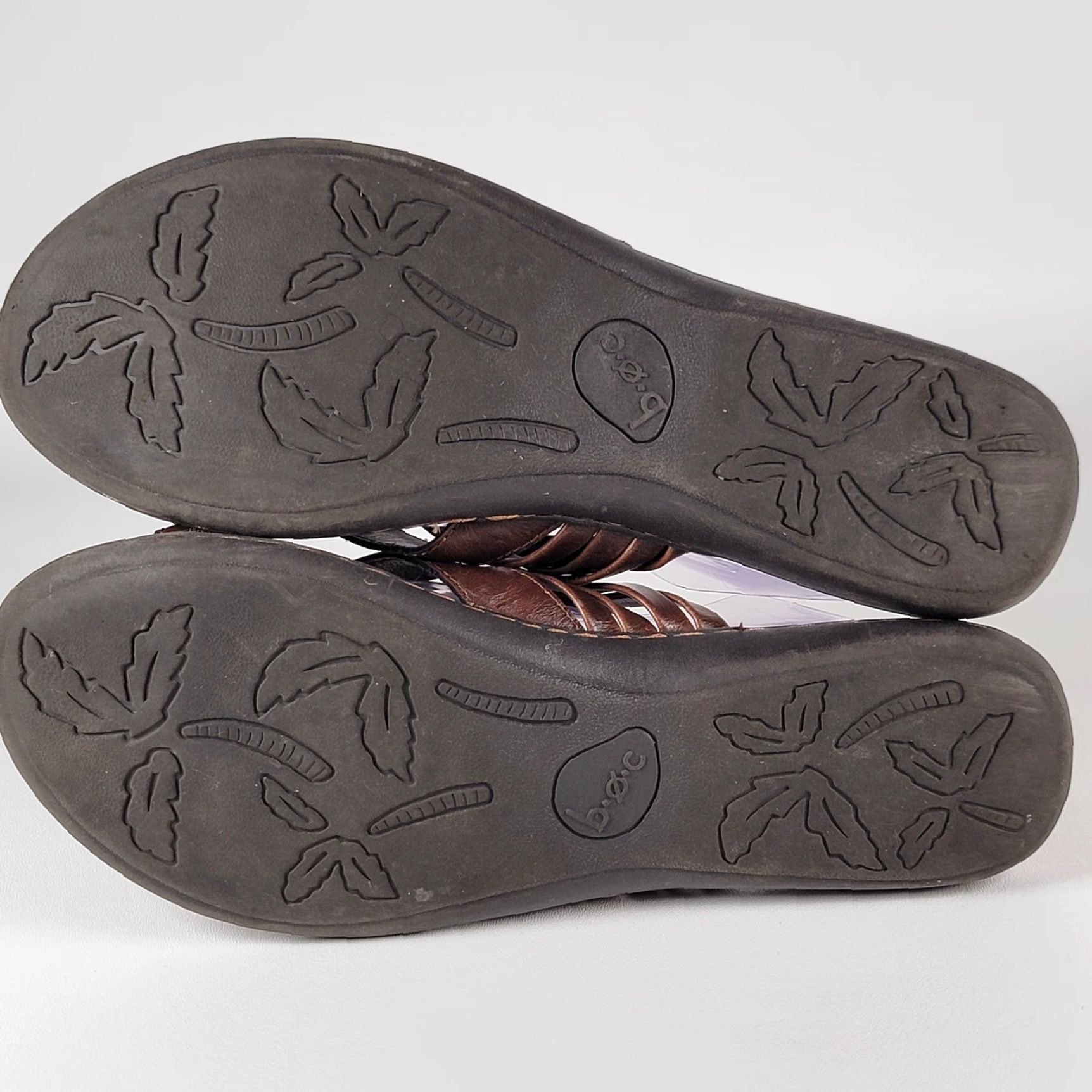Born VINTAGE Børn B.O.C. Brown Leather Sandals Women's 11 M Slid e Casual, Travel, Party/Cocktail Brown Leather Slide Womens 11 M Size US 11 / IT 41 - 7 Thumbnail