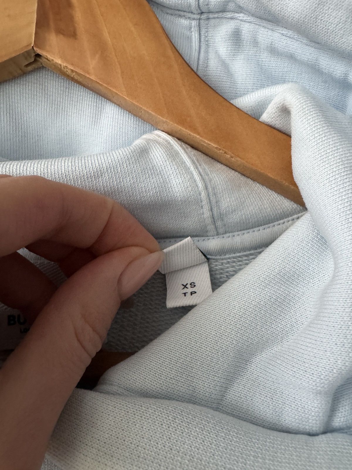 Burberry Burberry 23AW HoodiePatch Cotton Light Blue Brown Bicolor Size US XS / EU 42 / 0 - 9 Thumbnail