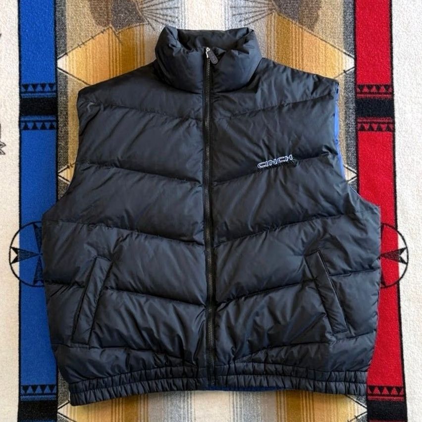 Vintage Cinch Vest USA Down Filled Puffer XL Full Zip Western Cowboy Mens Size US XL / EU 56 / 4 - 2 Thumbnail