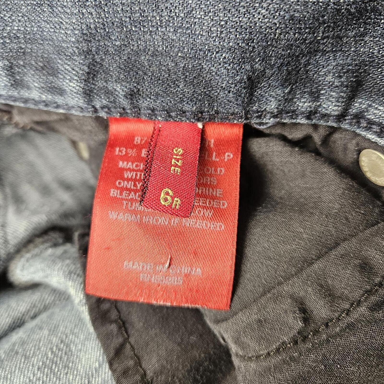 Express Express Eva Fit & Flare Blue Denim Jeans Size 6R Size 28" / US 6 / IT 42 - 7 Thumbnail