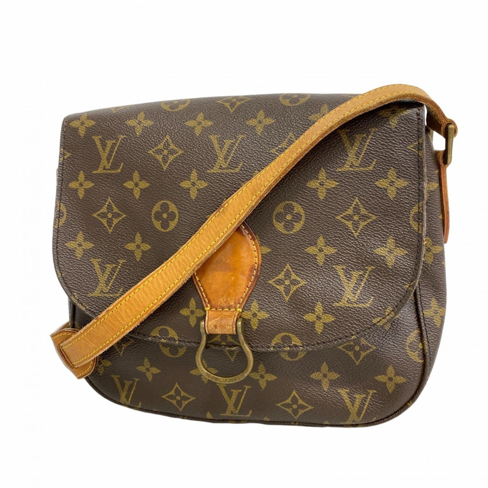 Louis Vuitton Monogram Saint-Cloud GM Shoulder Bag M51242 Brown Women's