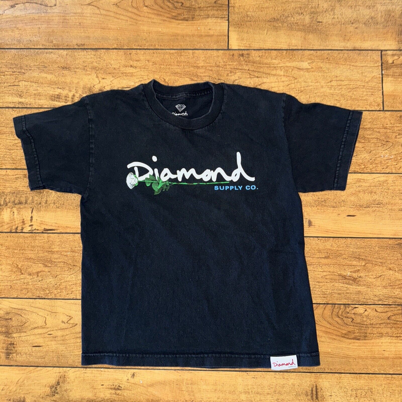 Japanese Brand Youth Diamond Supply Co T-Shirt Black Medium 17x21 Size US XS / EU 42 / 0 - 1 Thumbnail