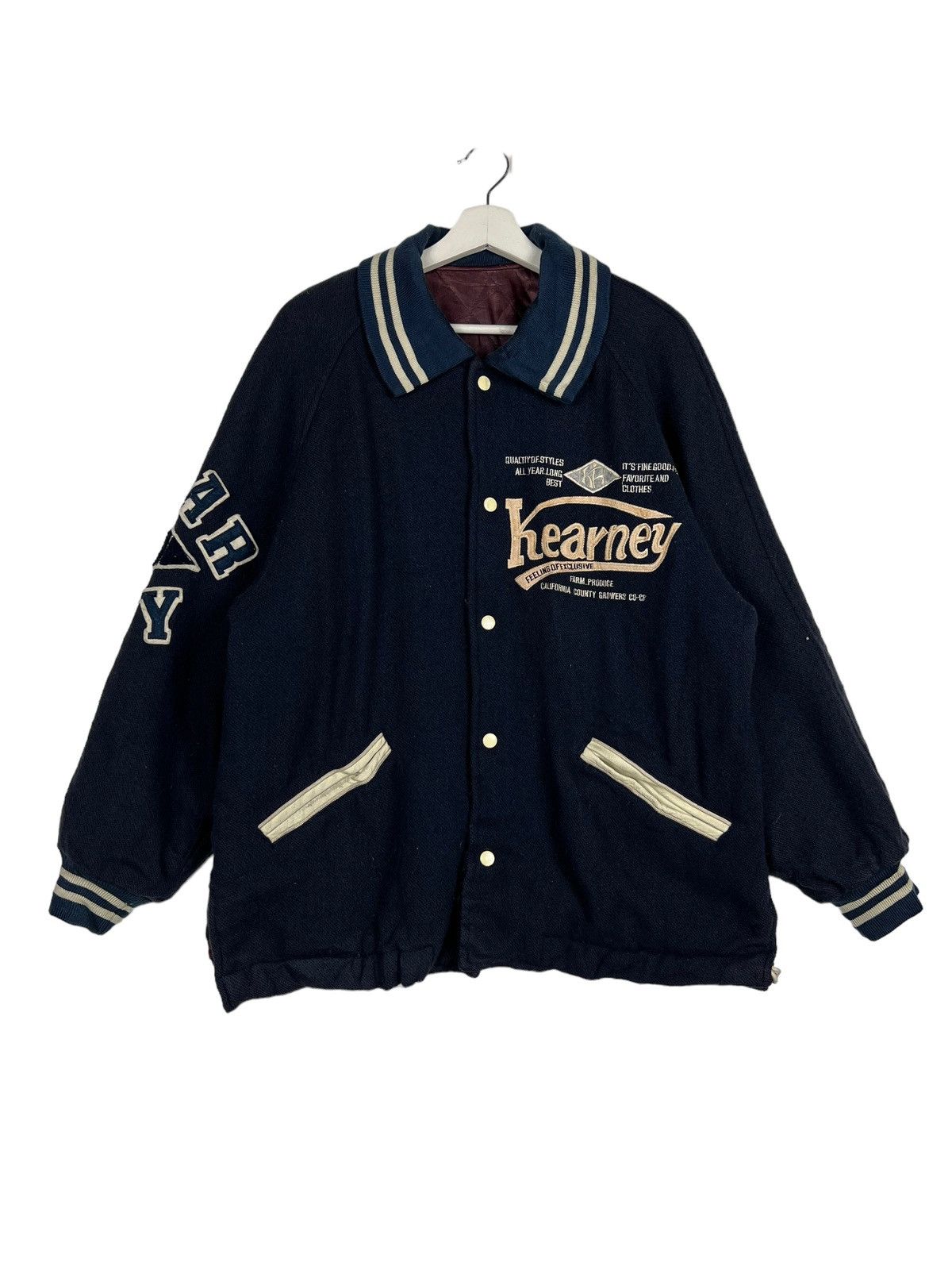 Japanese Brand 🔥 VINTAGE 1980s KEARNEY HOUSE VARSITY JACKET Size US L / EU 52-54 / 3 - 3 Thumbnail