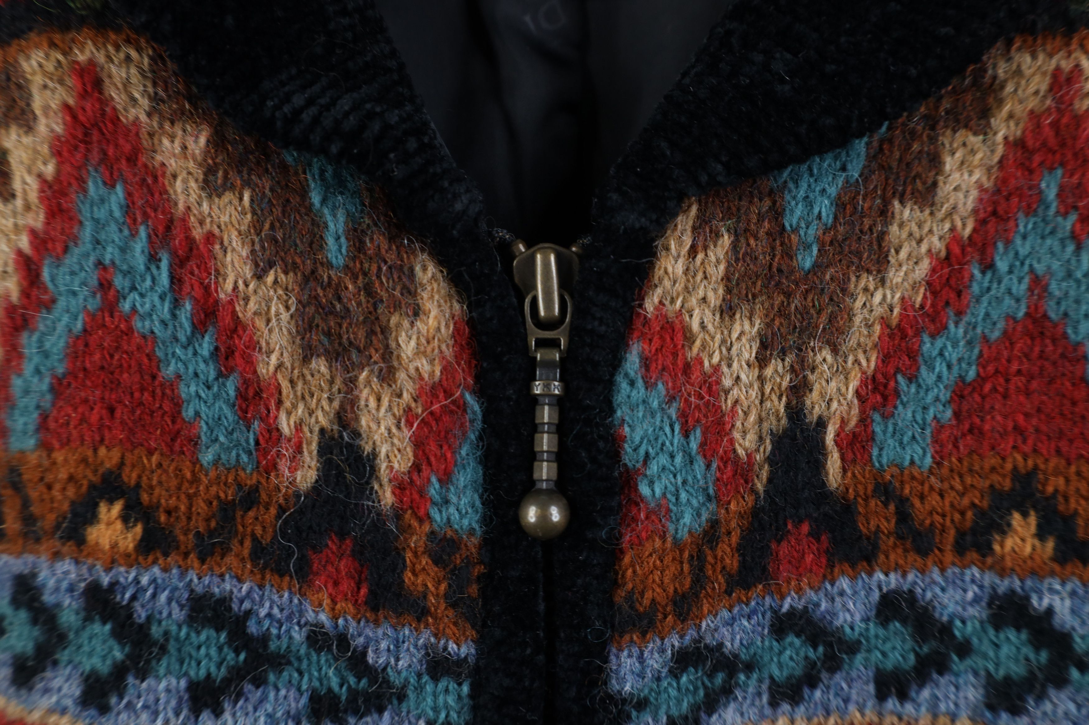 Vintage Vintage 90s Southwestern Horse All Over Print Sweater Jacket Size L / US 10 / IT 46 - 4 Thumbnail