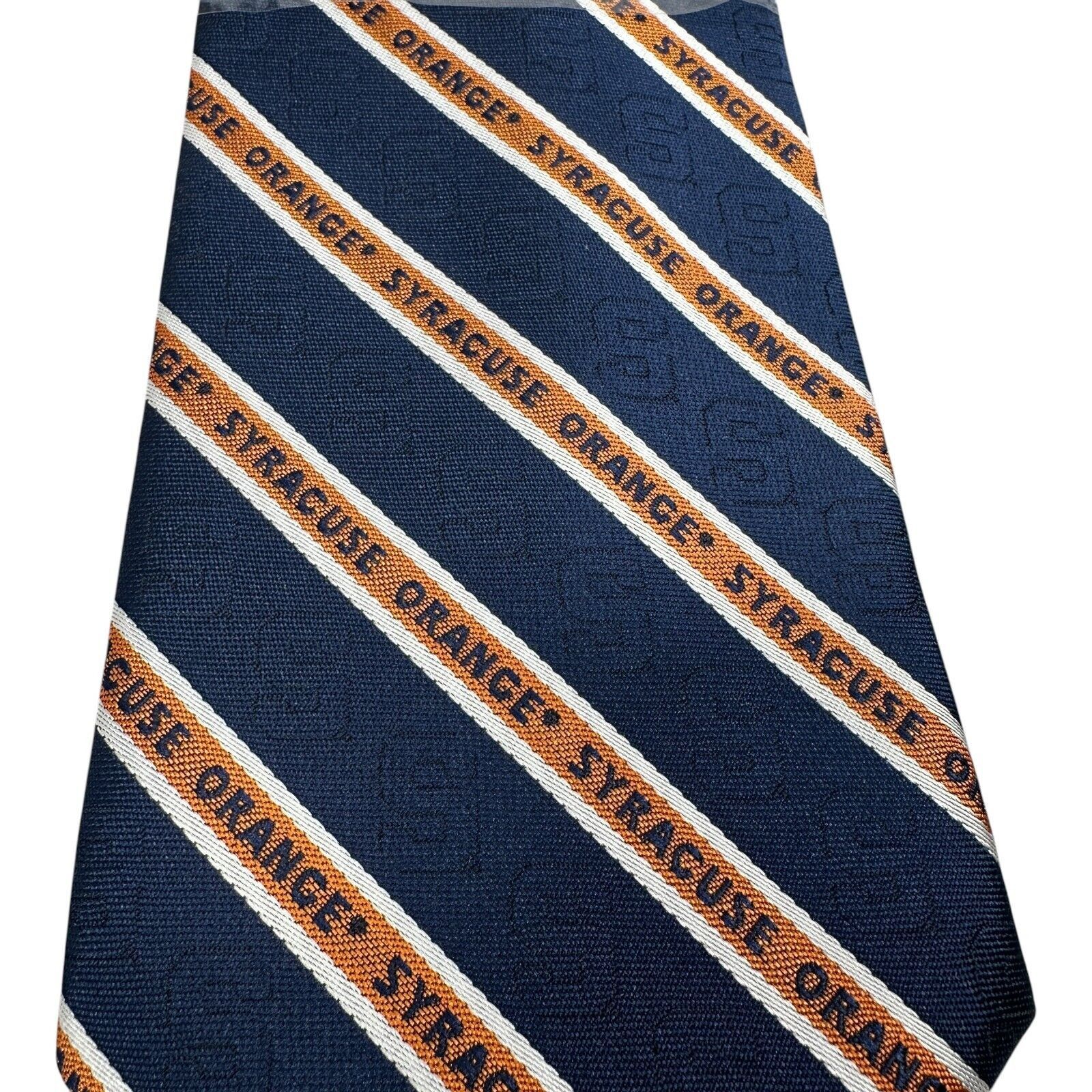 Ralph Marlin Donegal Bay Syracuse Orange University Mens Tie Blue Necktie Size ONE SIZE - 2 Thumbnail