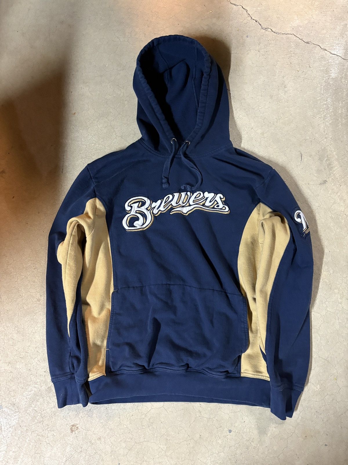 Majestic VTG 00’s Milwaukee Brewers Embroidered Spellout Hoodie Navy Size US M / EU 48-50 / 2 - 1 Thumbnail