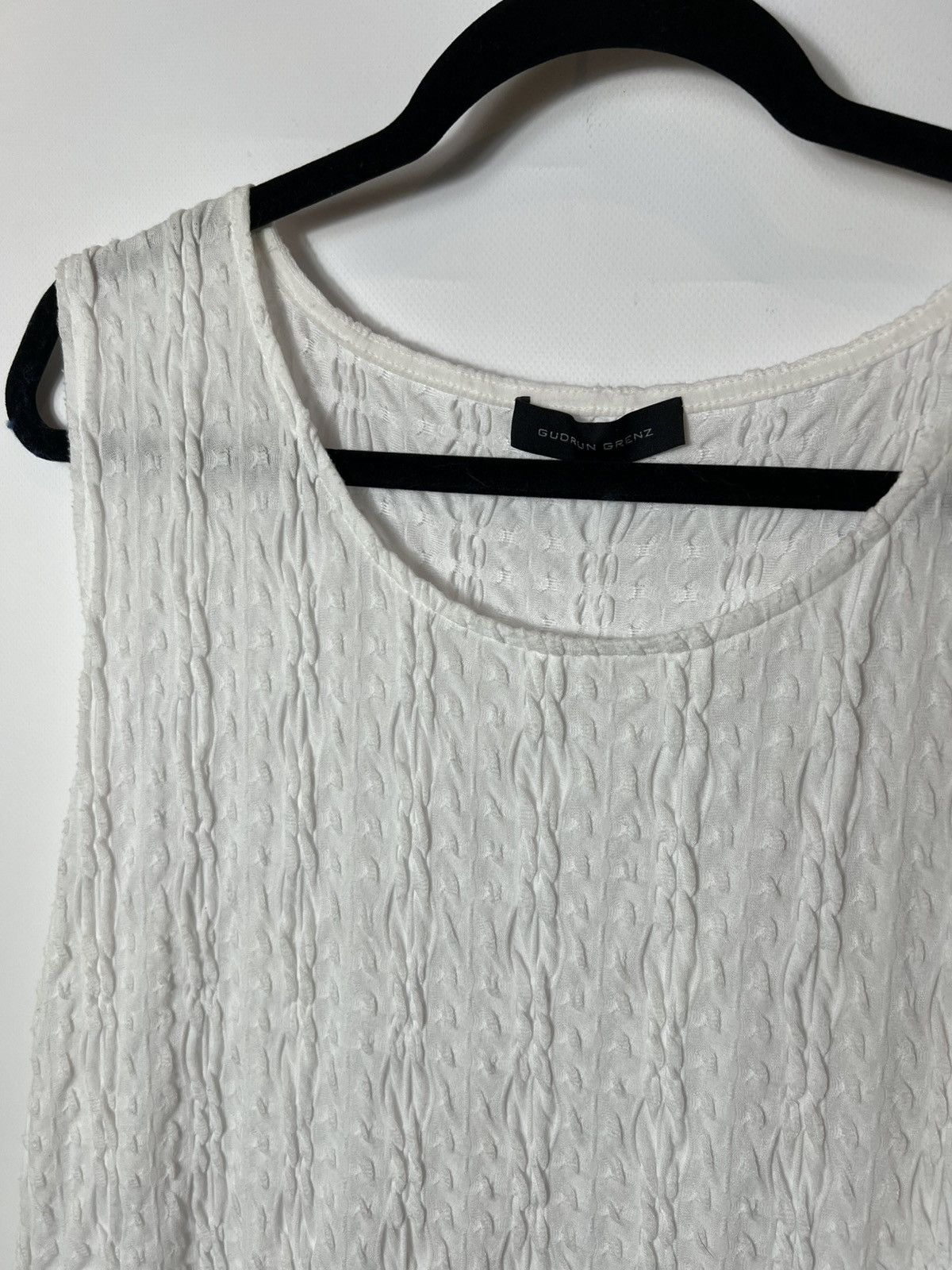 Vintage Vintage Gudrun Grenz Germany Designer White Dress Size XXL / US 16-18 / IT 52-54 - 5 Thumbnail