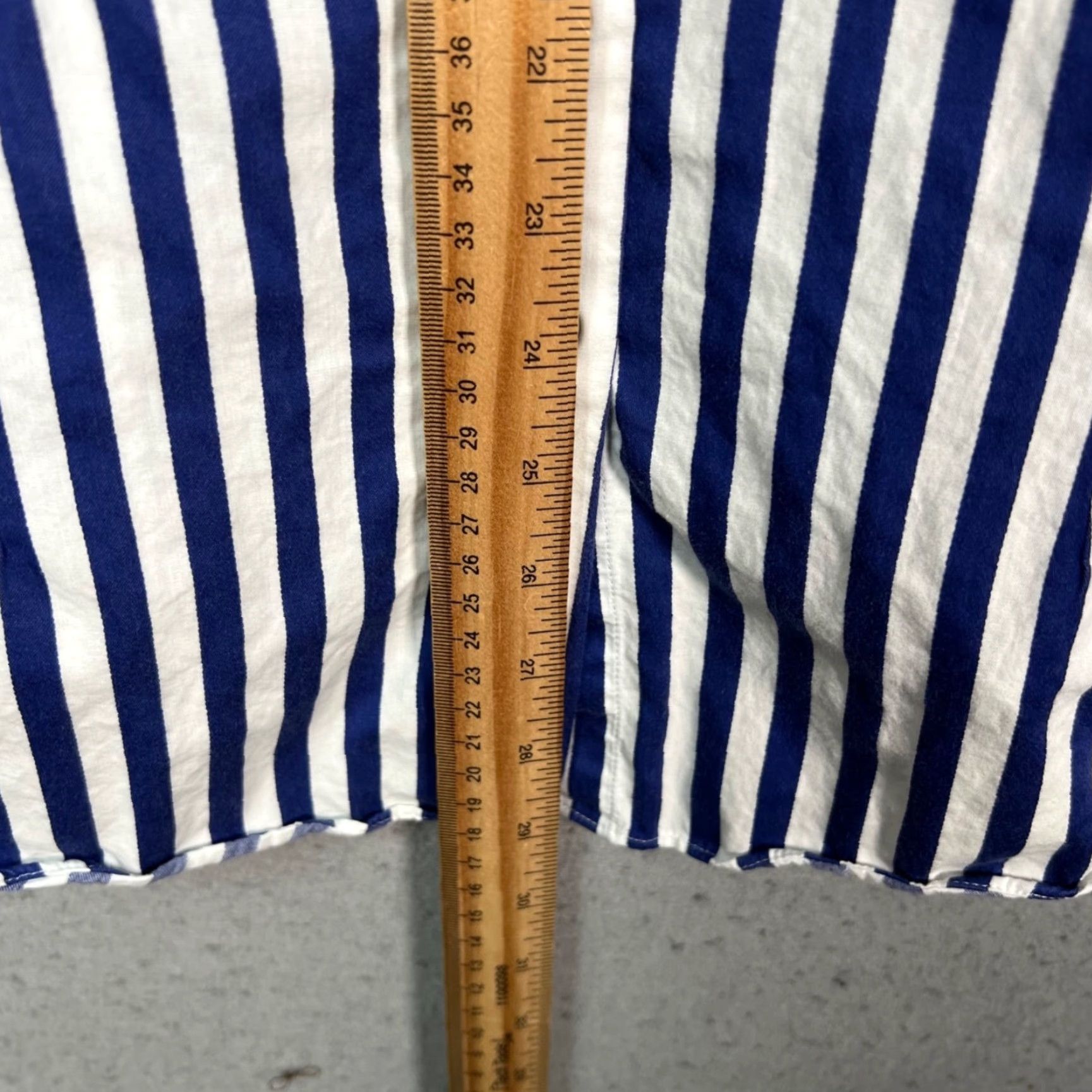 Vintage Hawes & Curtis Shirt Blue White Striped Button-Up Long Sleeve Women's 12 UK Cotton Casual Vintage: No Size XL / US 12-14 / IT 48-50 - 5 Thumbnail