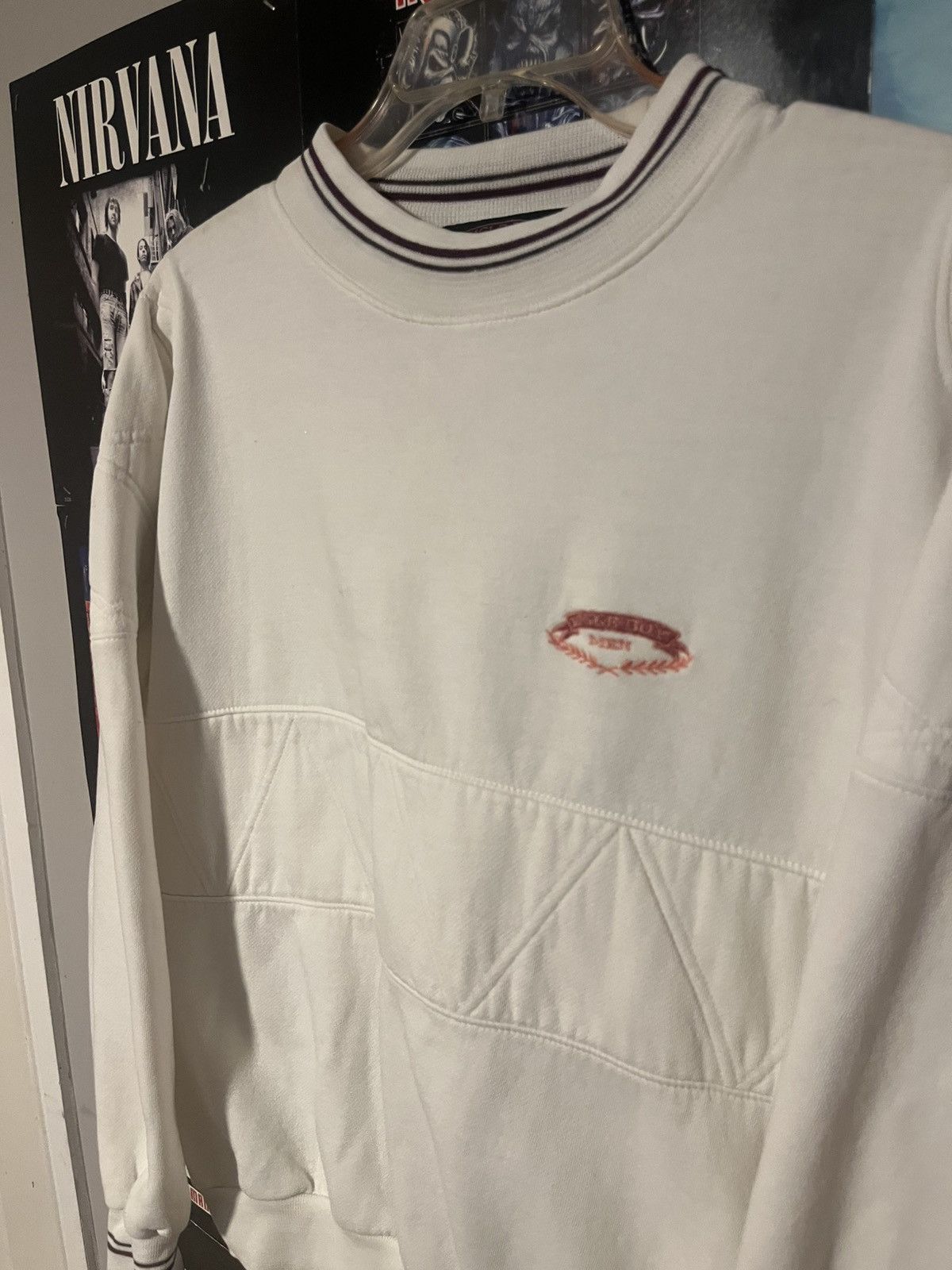 Bugle Boy Vintage 90s Bugle Boy Cropped Padded embroidered Sweater Size S / US 4 / IT 40 - 2 Thumbnail