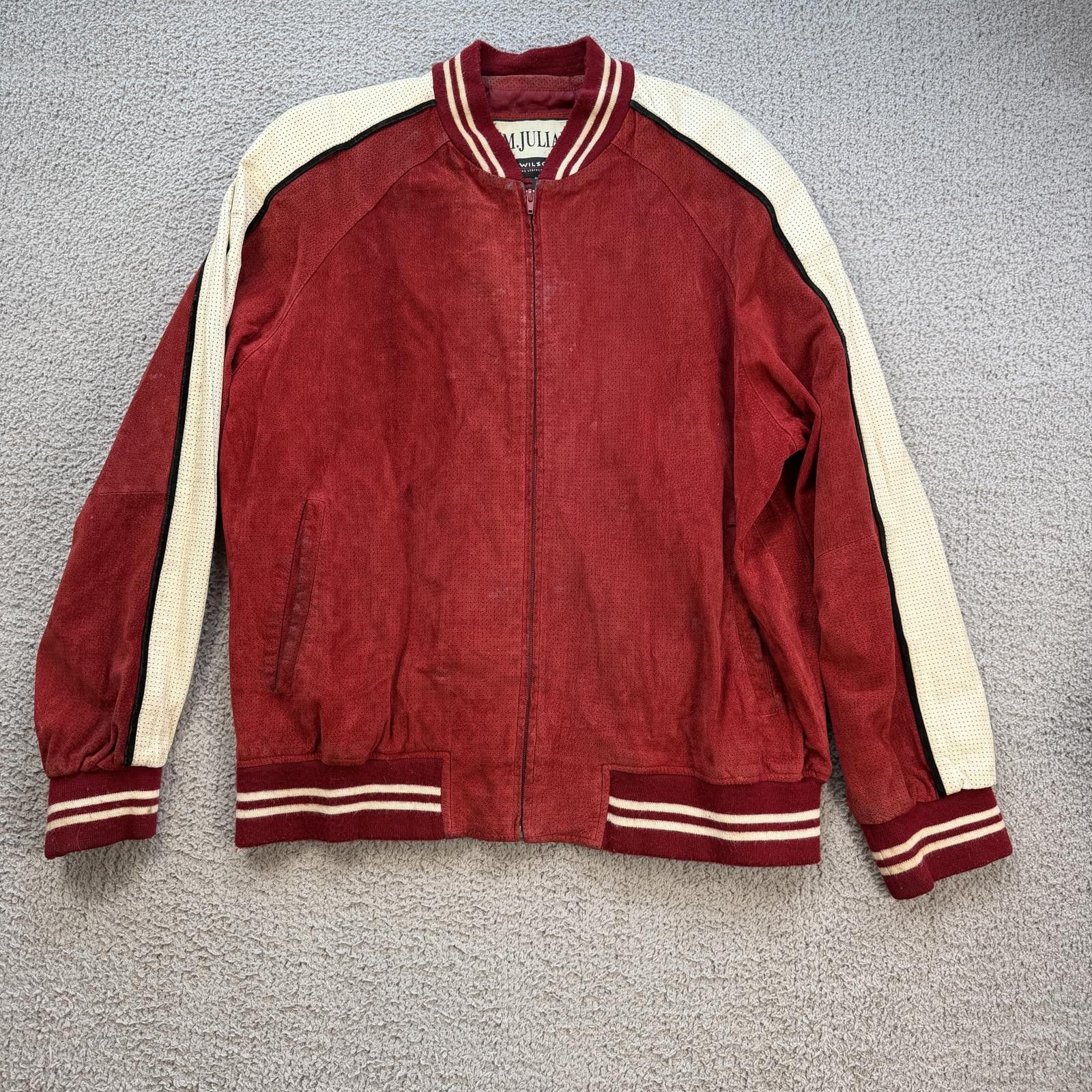 Wilsons Leather Vintage Wilsons Leather M Julian Red Leather Jacket Mens 2XL Size US XXL / EU 58 / 5 - 1 Thumbnail