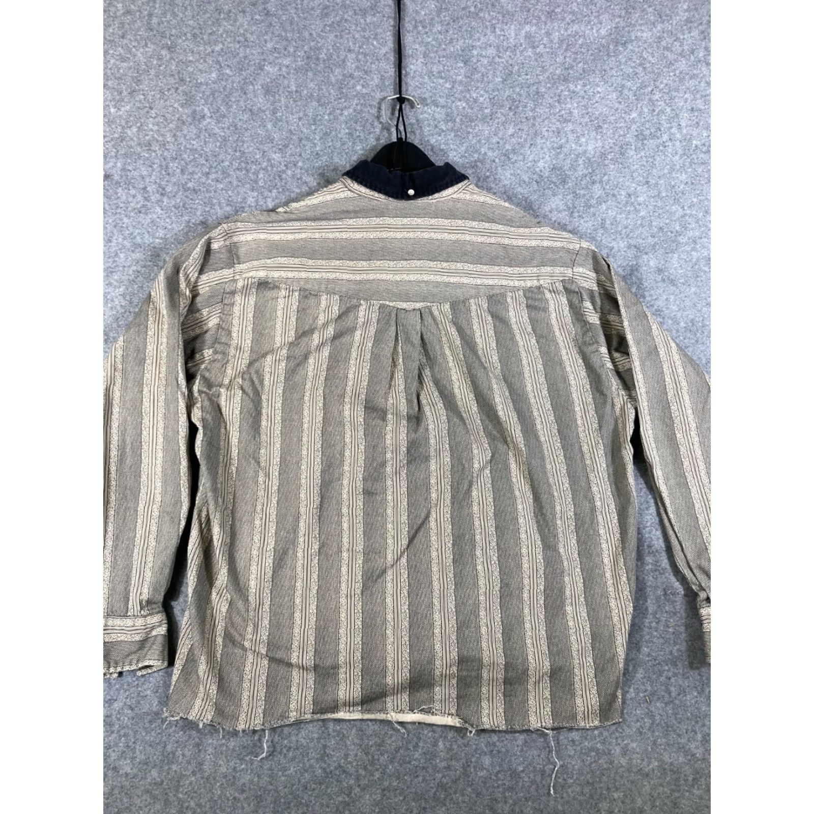 Vintage VINTAGE Cowboy Turtle Western Shirt Men XL Beige Black Striped Button-Up Long Sleeve Size US XL / EU 56 / 4 - 6 Thumbnail