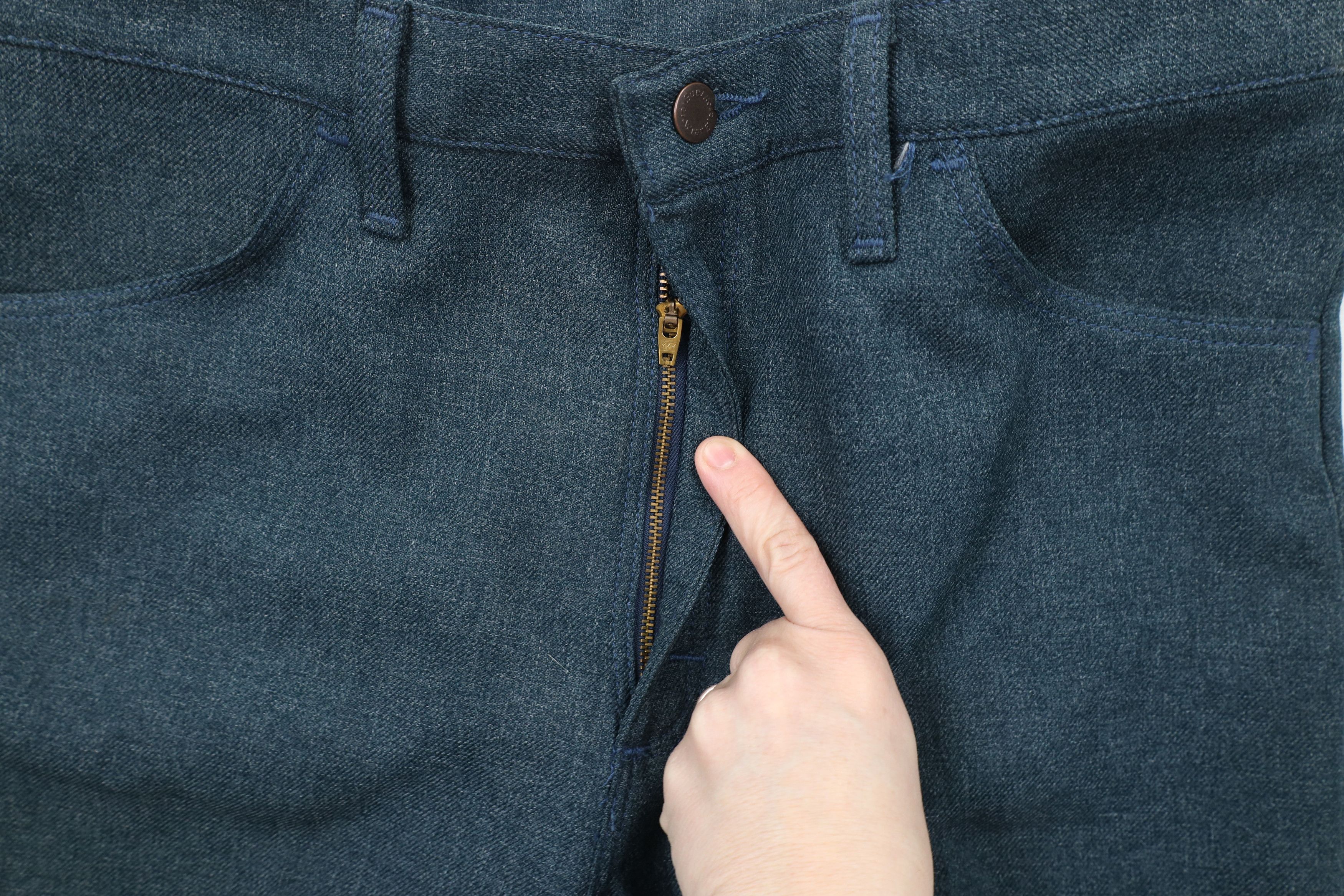 Vintage × Wrangler Vintage 90s Wrangler Flared Knit Chino Pants Blue USA Size US 36 / EU 52 - 6 Thumbnail