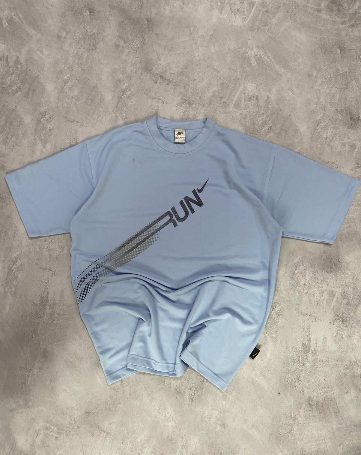Nike × Vintage 🏙️ Vintage 90s T-Shirt Nike Big Logo RUN Size US XXL / EU 58 / 5 - 1 Thumbnail