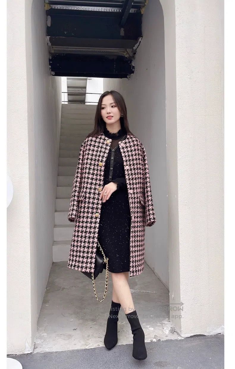 Gucci Gucci Round-neck woollen coat with a thousand-bird check Size XXS / US 00 / IT 34 - 7 Thumbnail