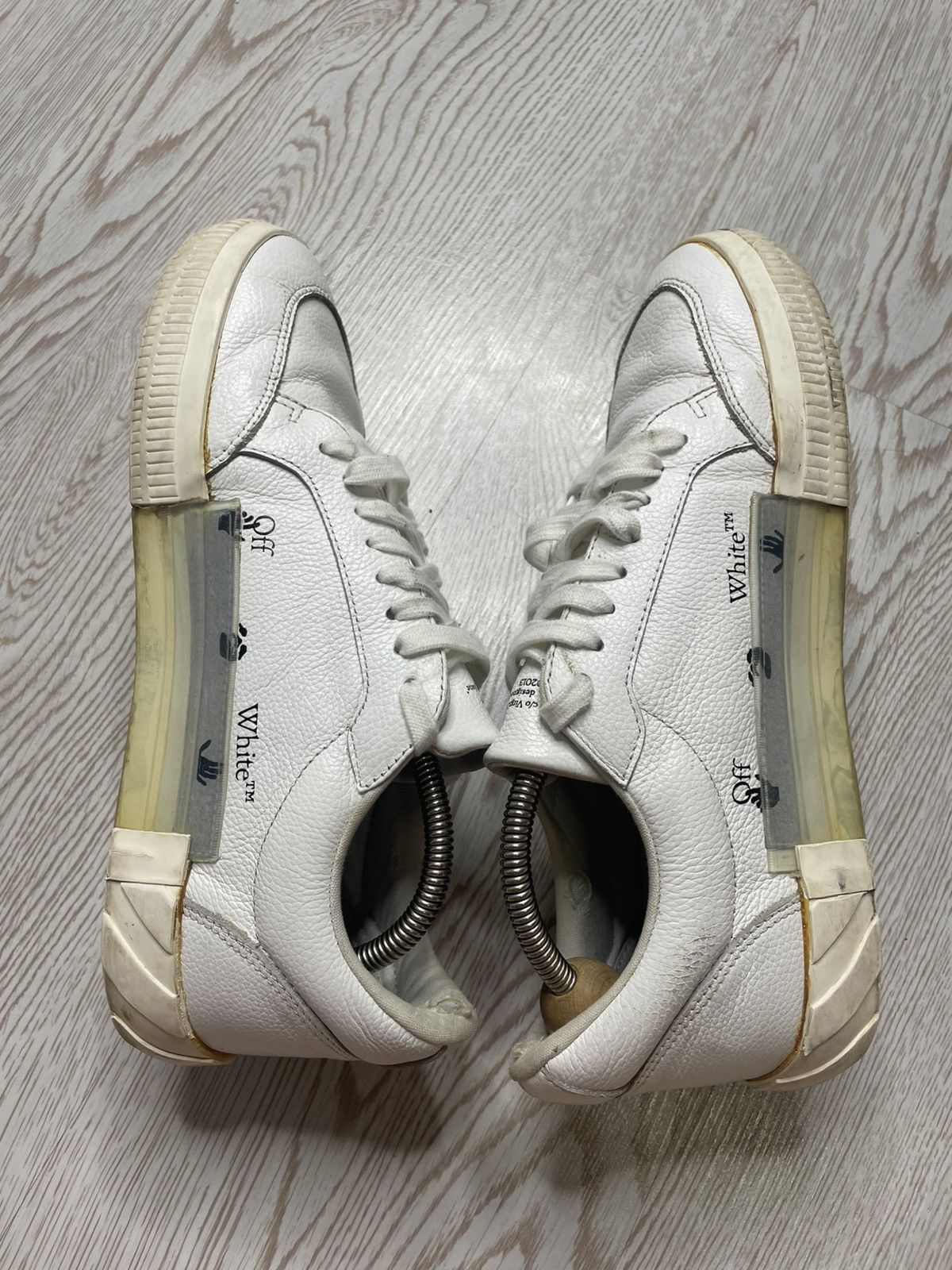 Off-White Off White 2013 White Low Top Leather sneakers size 43 Size US 10 / EU 43 - 4 Thumbnail
