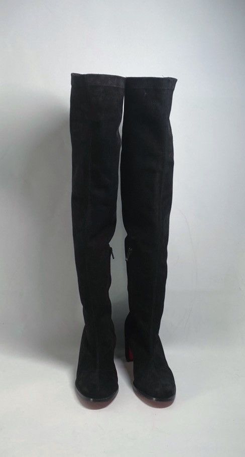 Christian Louboutin Christian Louboutin Stretchadoxa Botta Alta Suede Boots 37 Size US 7 / IT 37 - 5 Thumbnail