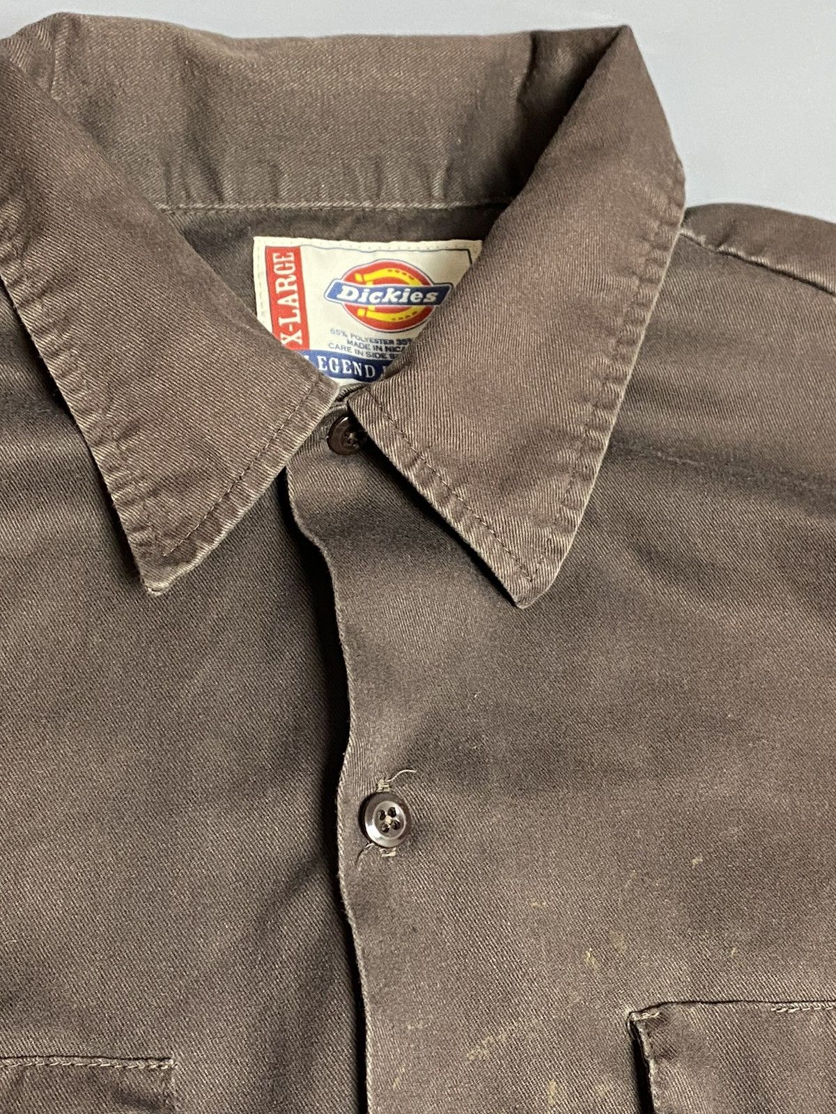 Dickies Vtg Dickies Work Faded Shirt Long Sleeve Brown/Khaki Size XL Size US XL / EU 56 / 4 - 6 Thumbnail