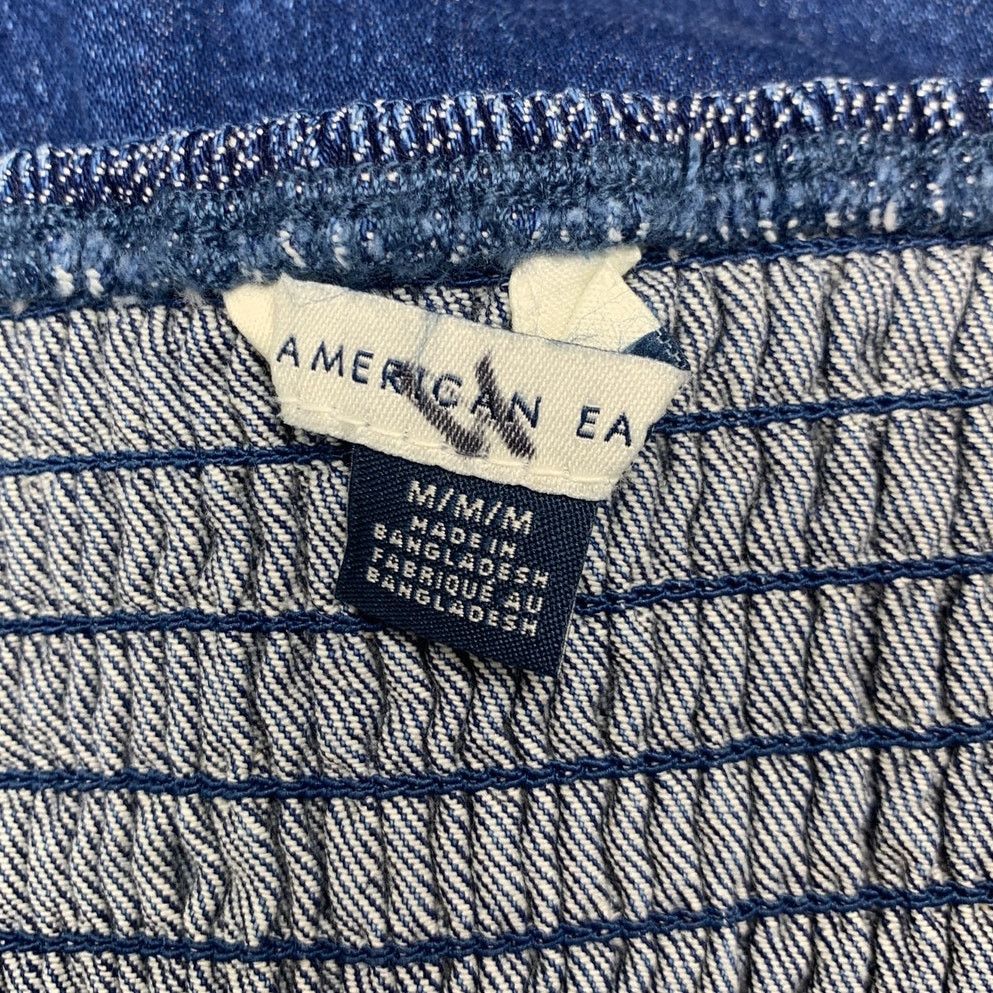 American Eagle Outfitters New American Eagle Womens Medium Sweetheart Denim Mini Dress Size M / US 6-8 / IT 42-44 - 7 Thumbnail
