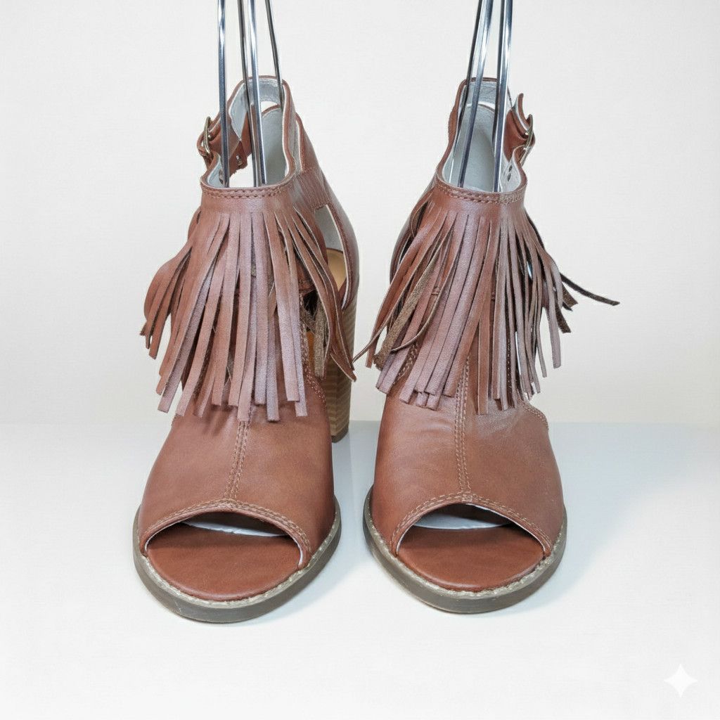 Other Nature Breeze Size 6.5 Brown Tan Sandal Block Vegan Leather Size US 6.5 / IT 36.5 - 3 Thumbnail