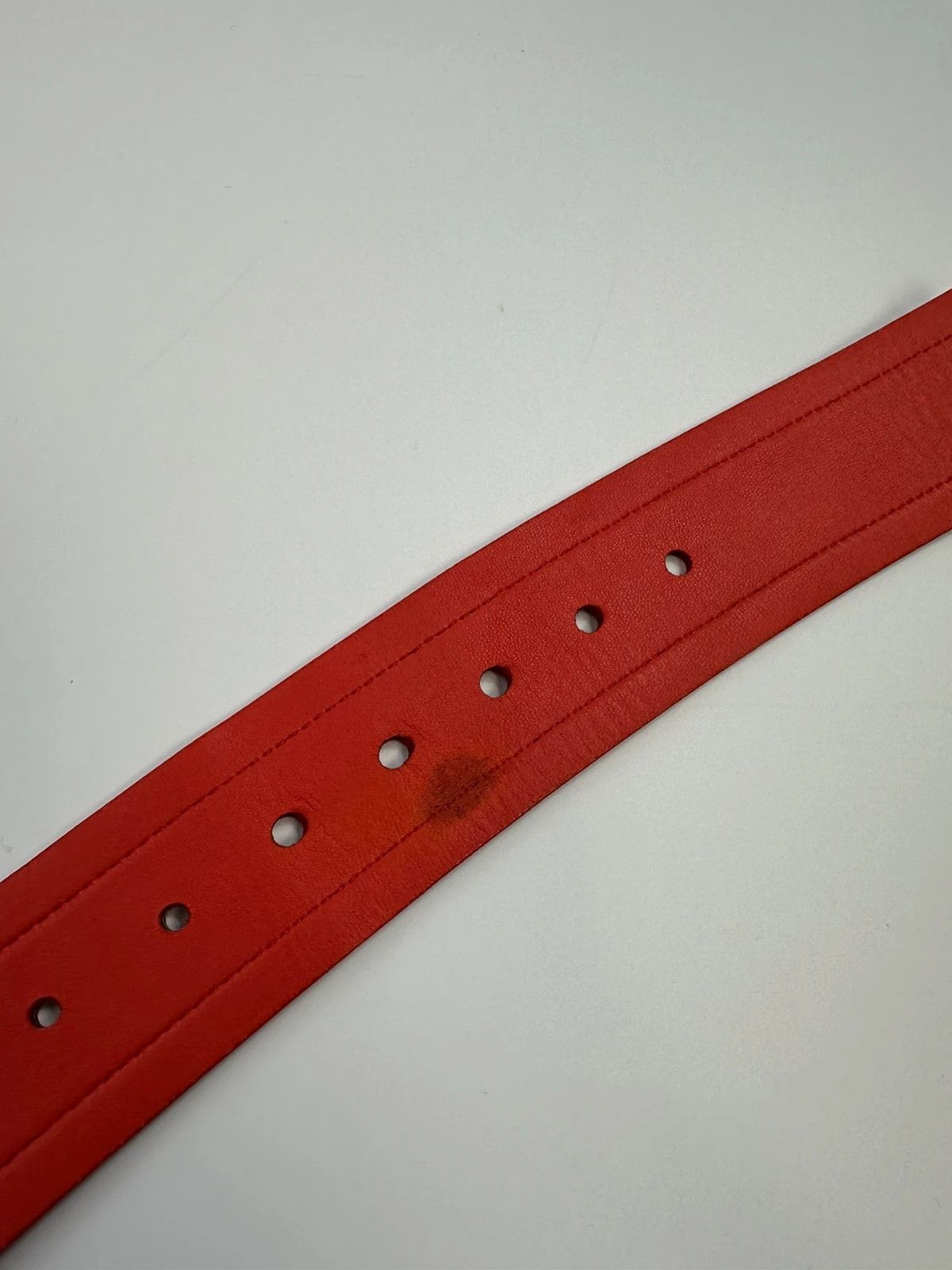Prada Prada SS2010 Large Red Rose Gold Leather Belt Size ONE SIZE - 12 Thumbnail