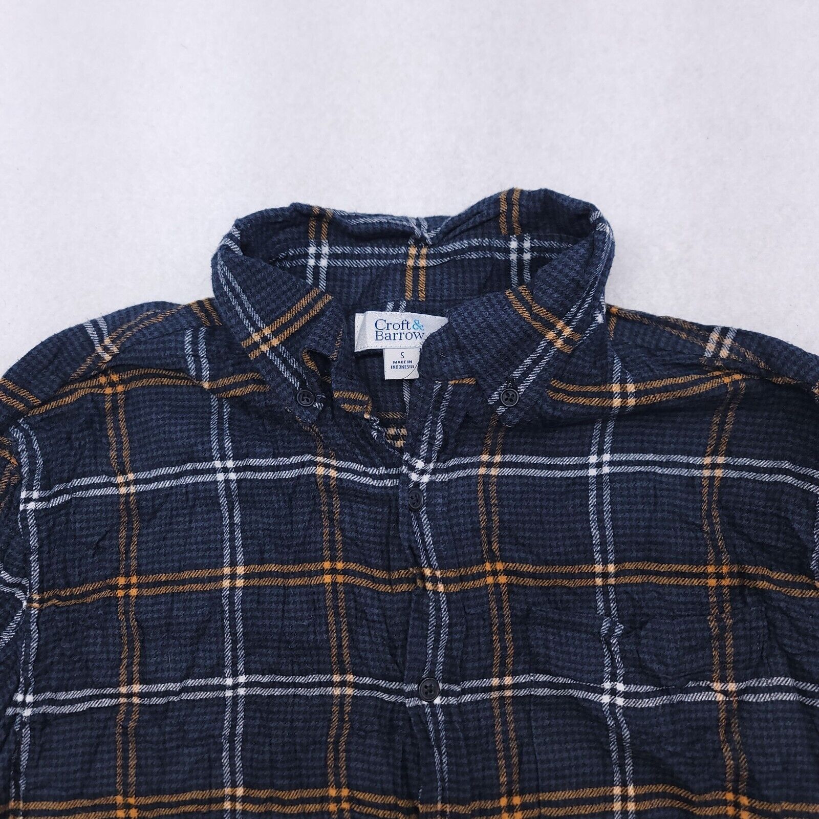 Croft & Barrow Croft & Barrow Windowpane Flannel Shirt Mens Size Small Blue Size US S / EU 44-46 / 1 - 1 Thumbnail