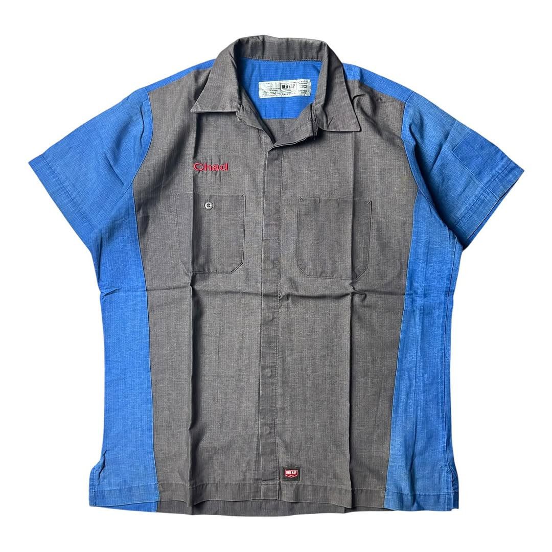Red Kap 2000s Red Kap Two-Tone Workshirt 'Chad' Size US L / EU 52-54 / 3 - 1 Thumbnail