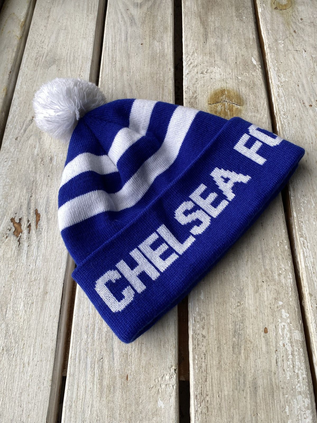 Chelsea Soccer × Vintage Vintage 00s Chelsea FC Winter Hat/Beanie OS Size ONE SIZE - 1 Thumbnail