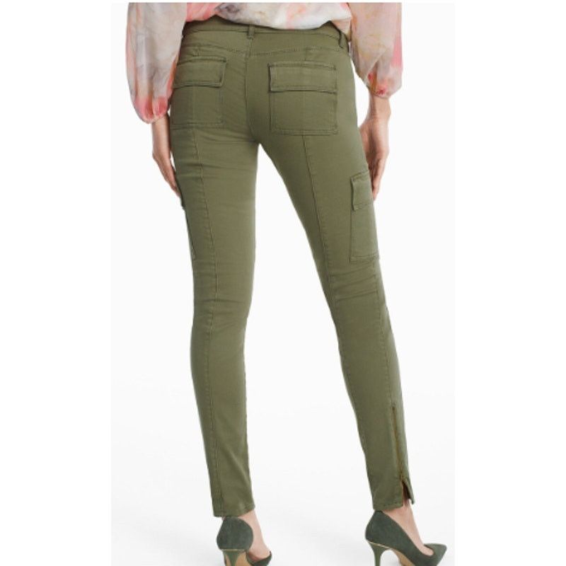 White House Black Market White House Black Market Olive Green Cargo Pants Size 00 Size 24" / US 00 / IT 34 - 2 Thumbnail