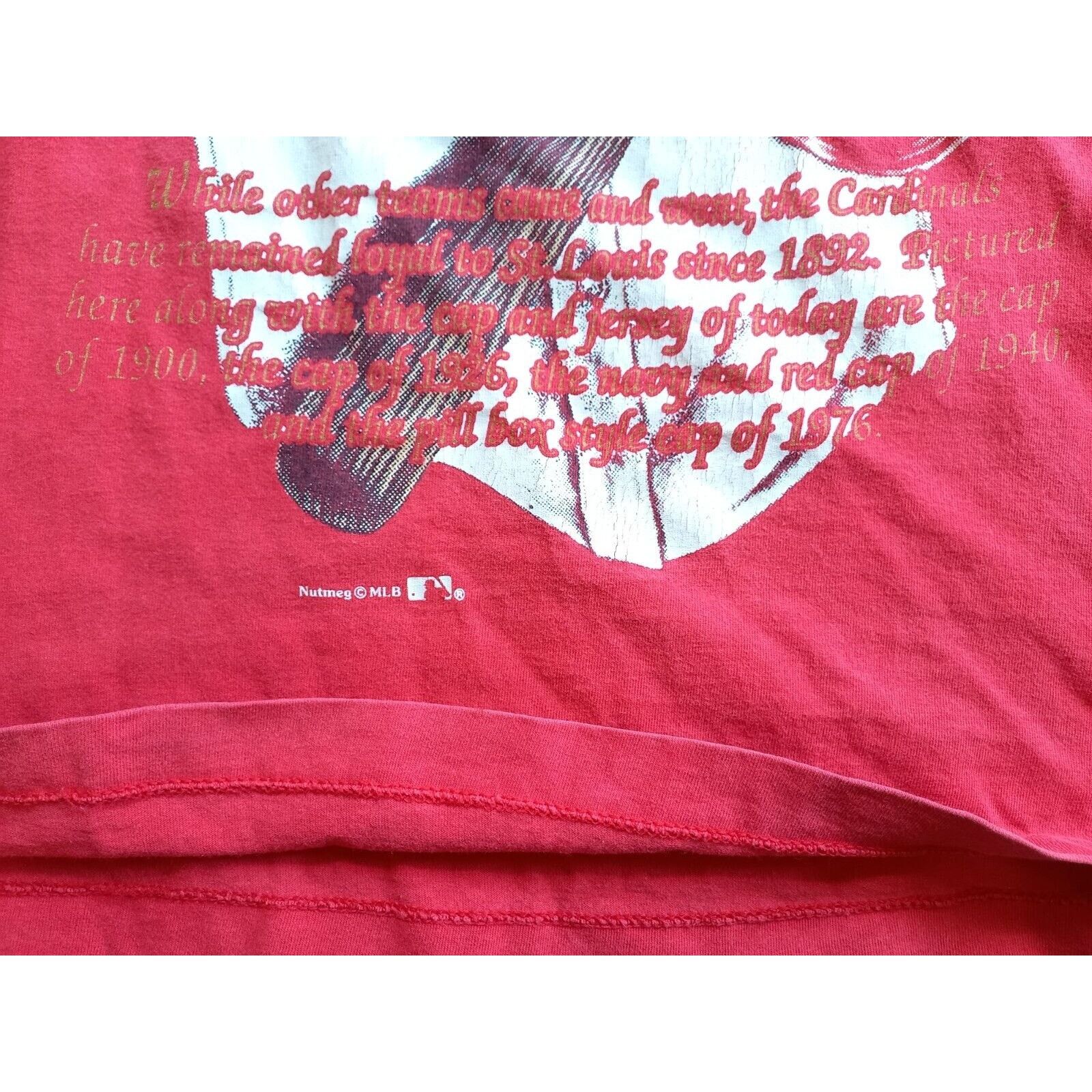 MLB × Nutmeg St Louis Cardinals Nutmeg vtg 90s graphic CAPS tee M red MLB Size US M / EU 48-50 / 2 - 4 Thumbnail