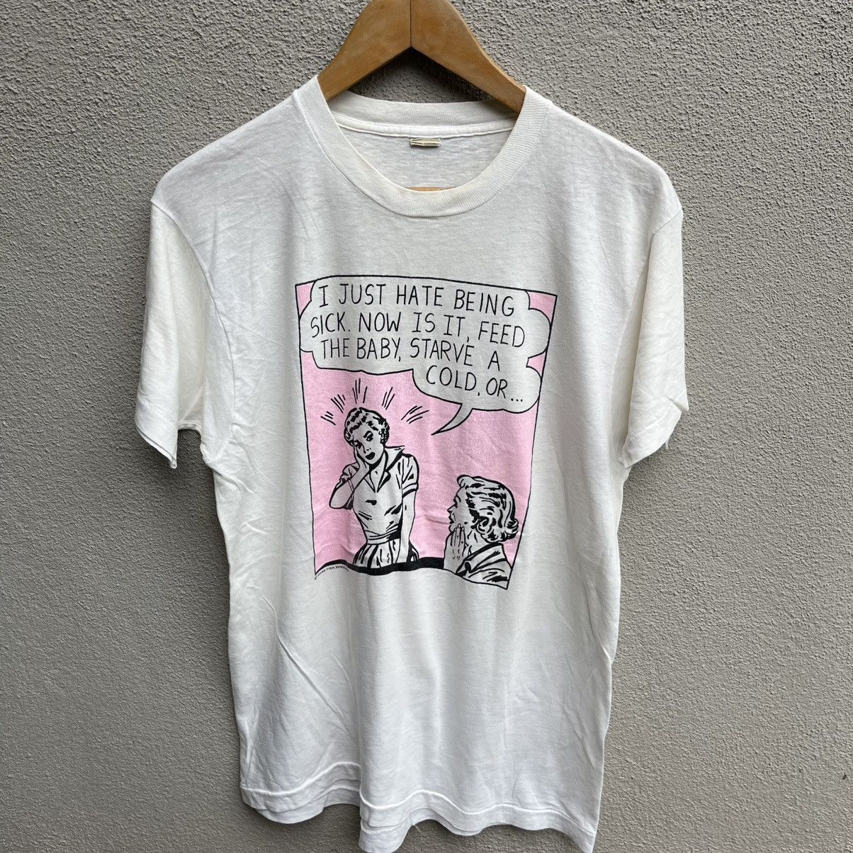 Vintage Vintage 80s ROY LICHTENSTEIN flying fish pop art tee Size US M / EU 48-50 / 2 - 2 Thumbnail