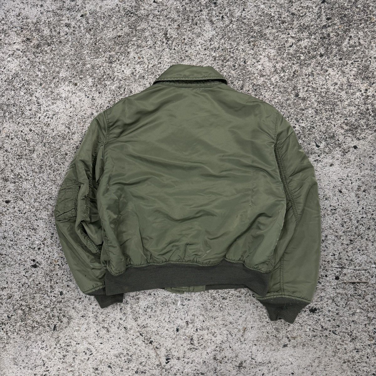 Vintage 1980s Faded Thrashed CWU 45-P Flight Bomber Jacket Size US L / EU 52-54 / 3 - 2 Thumbnail