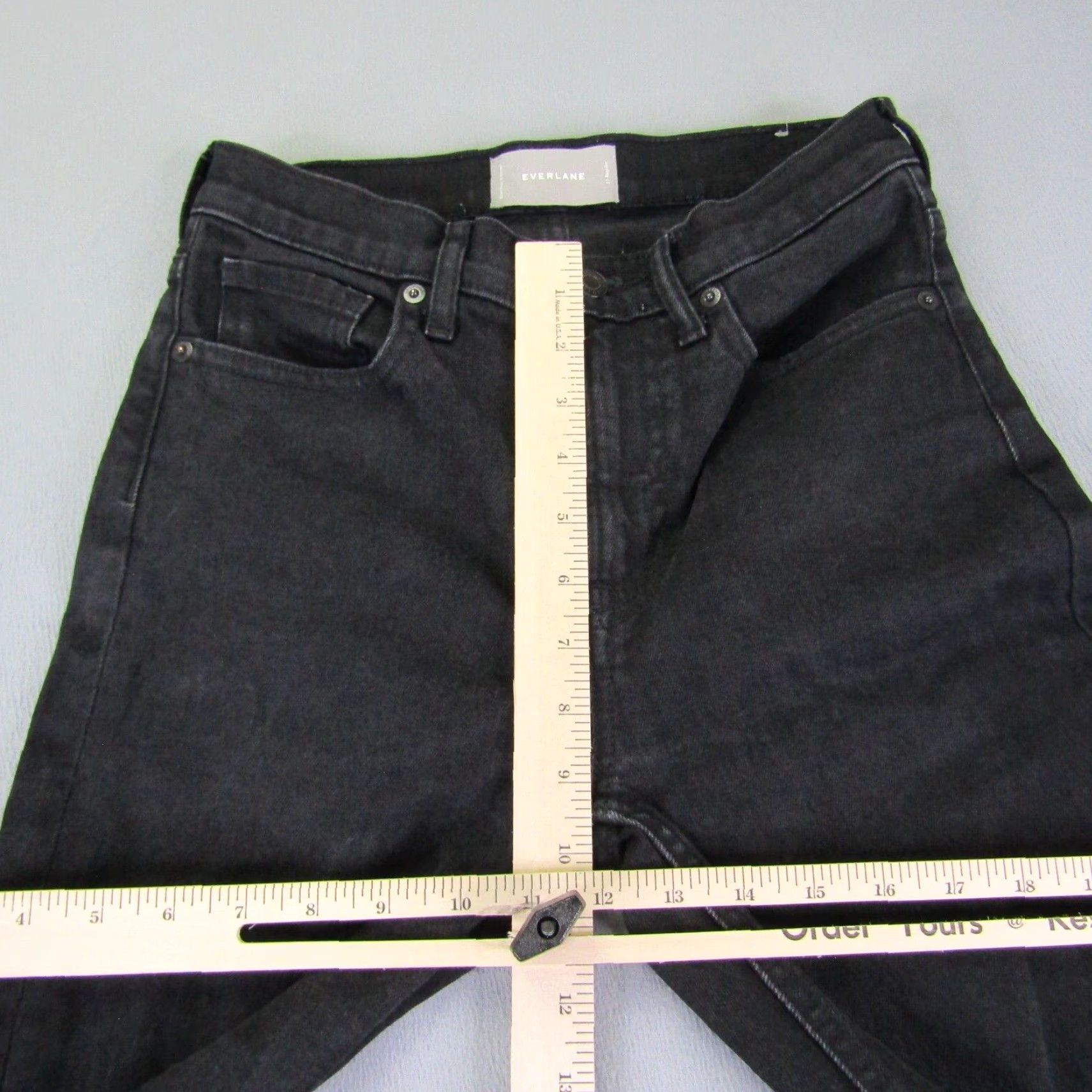 Everlane Everlane Jeans Womens 27 Black Denim Skinny Fit Regular Cotton Blend Flex Pants Size 27" / US 4 / IT 40 - 4 Thumbnail