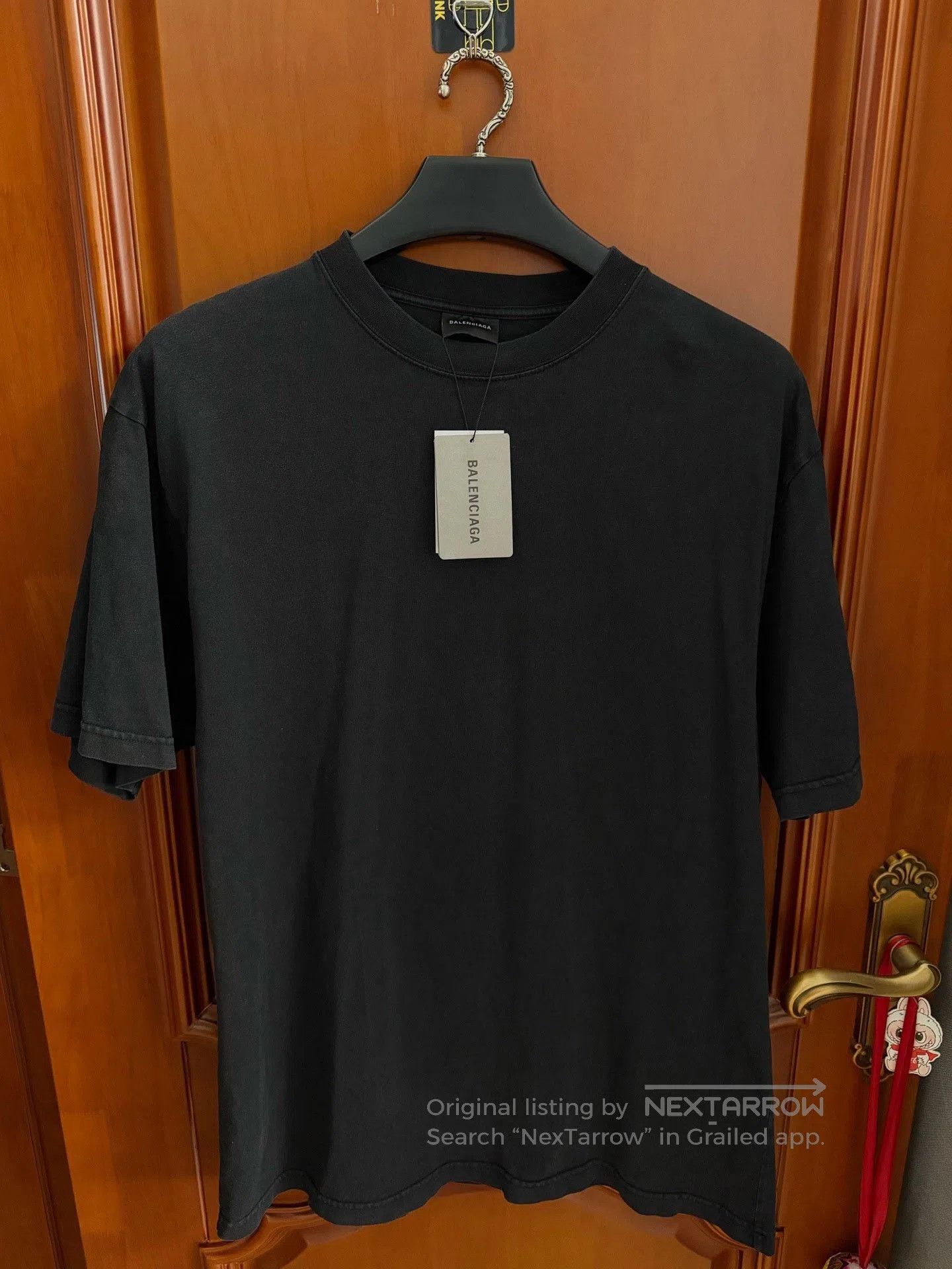 Balenciaga Balenciaga Rhinestone Logo Back Short Sleeve T-shirt. Size XS / US 0-2 / IT 36-38 - 2 Thumbnail