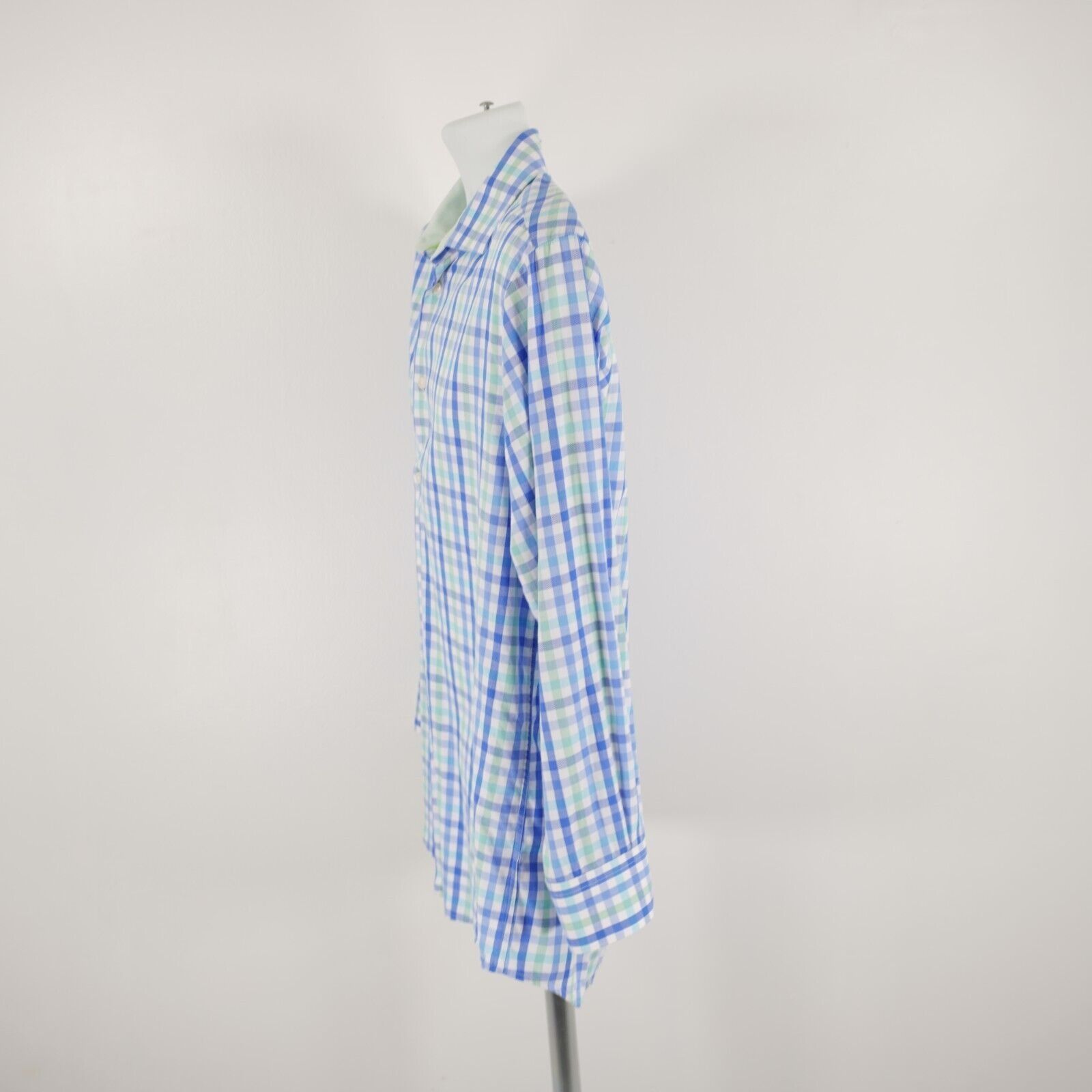 Other Tattersall London Blue Green Plaid 16 32/33 Cotton Collared Size US L / EU 52-54 / 3 - 4 Thumbnail
