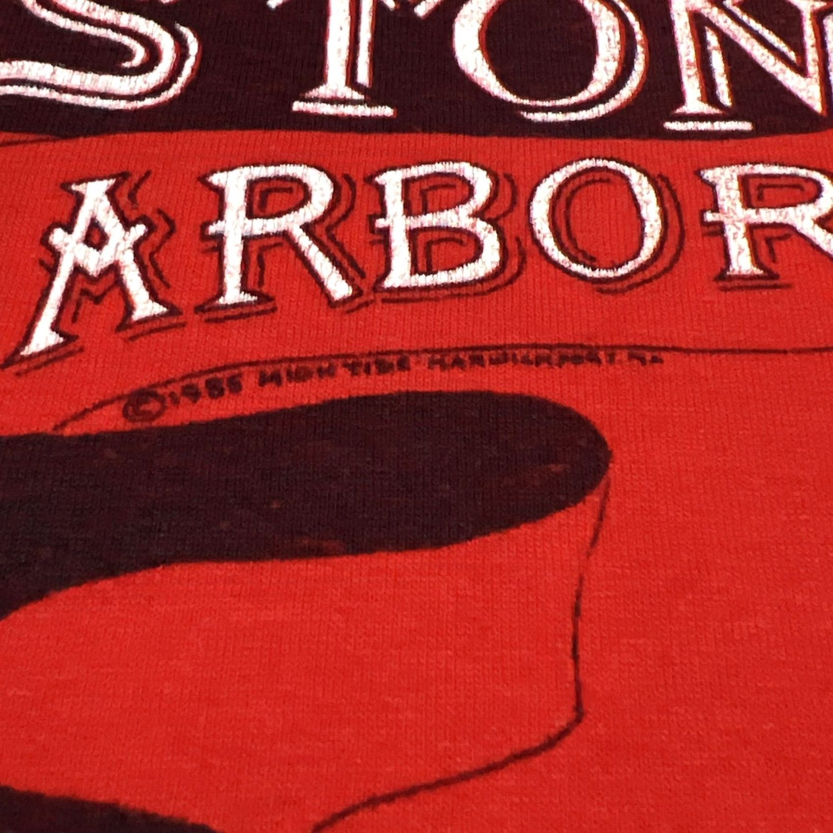 Jerzees VINTAGE Boston Harbor 1985 Jerzees Russell Red Graphic Shirt XL Unisex Short Sleeve Size US XL / EU 56 / 4 - 4 Thumbnail