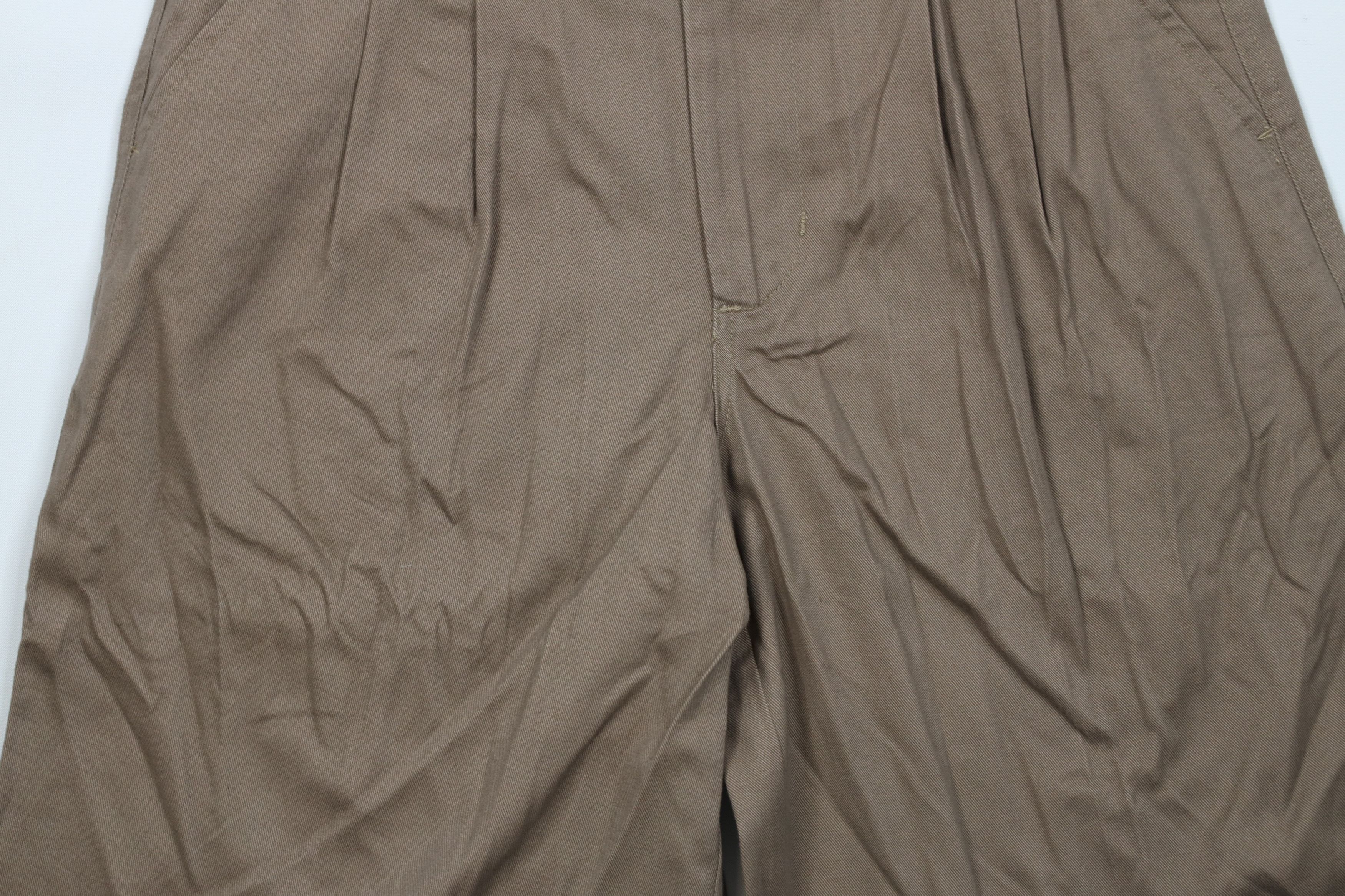 Vintage NOS Vintage 90s Streetwear Cuffed Chino Shorts Beige Cotton Size US 30 / EU 46 - 3 Thumbnail